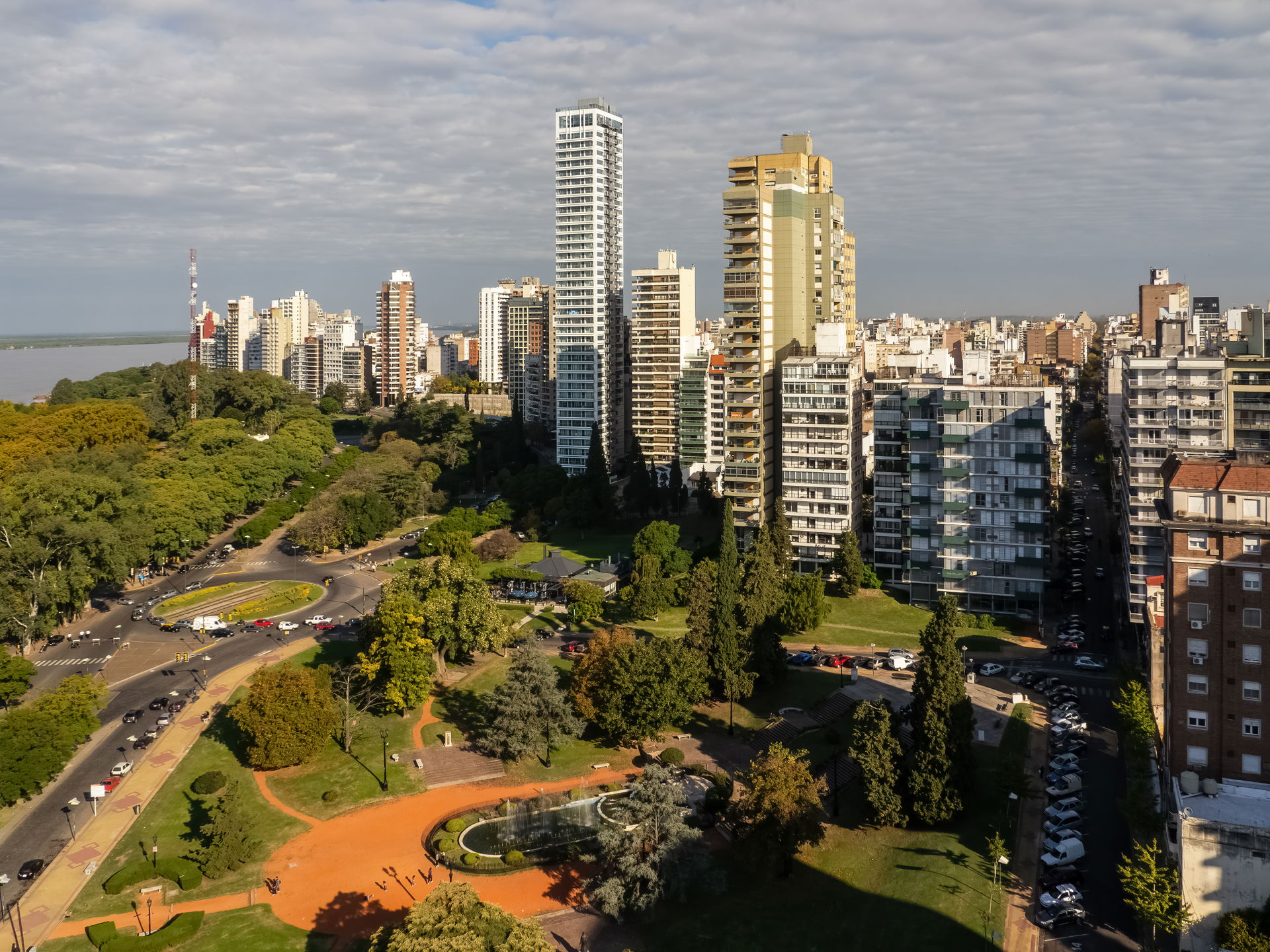 View from the National Flag Monument in Rosario looking east to…