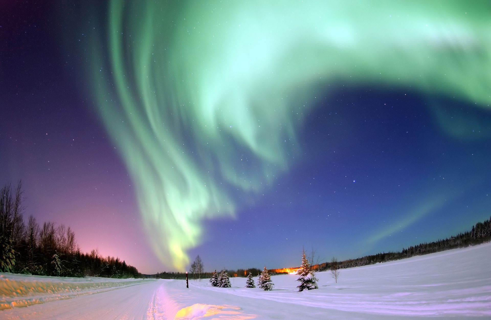 Eielson Air Force Base, Alaska — The Aurora Borealis, or Northe…
