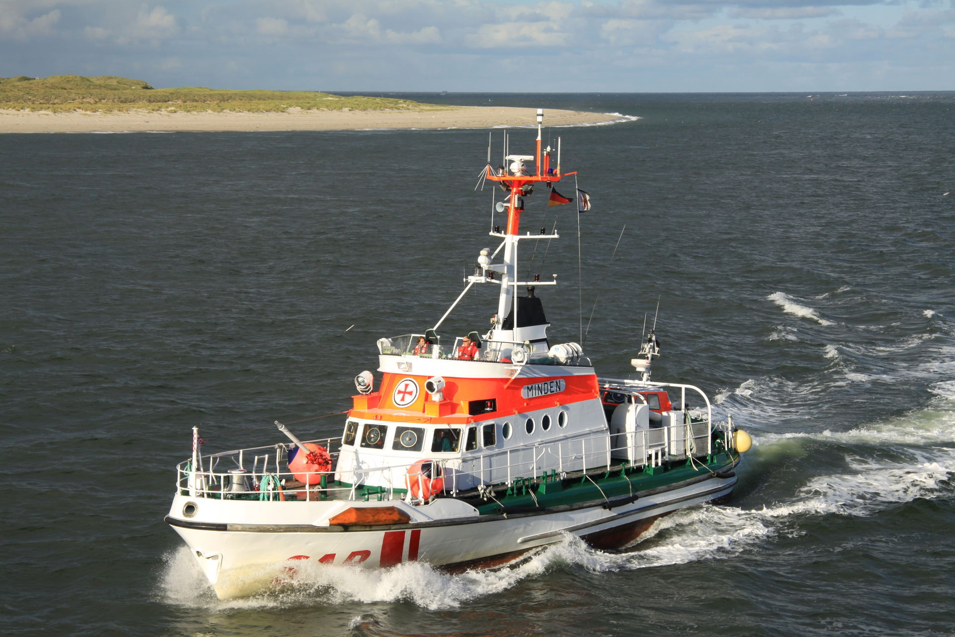 Coast Lifeboat "Minden" near the so called "Ellenbogen" of the …