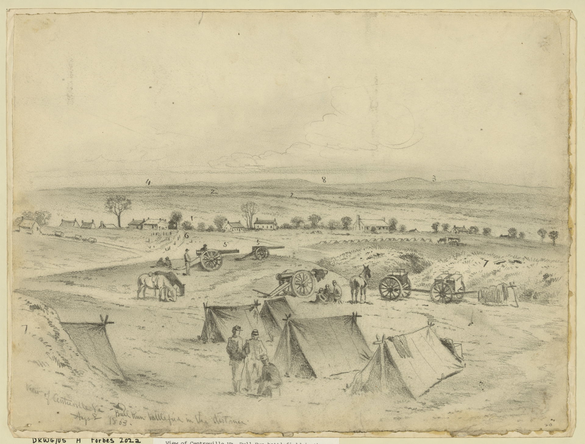 Title: View of Centreville Va. Bull Run battlefield in the dist…