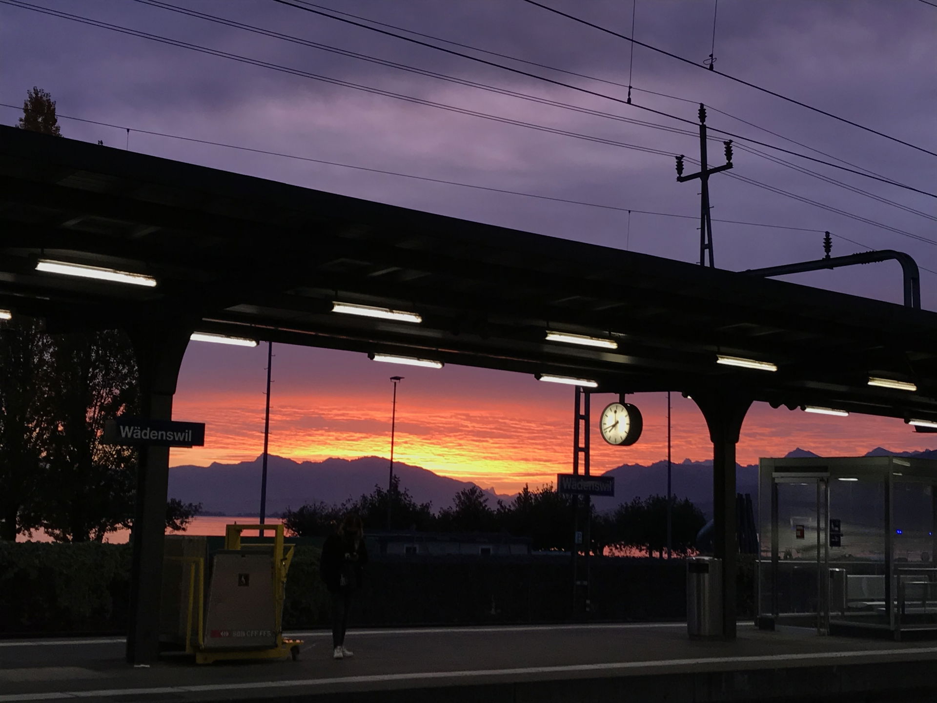 Autumn Sunset at Wädenswil, Zürich, Switzerland