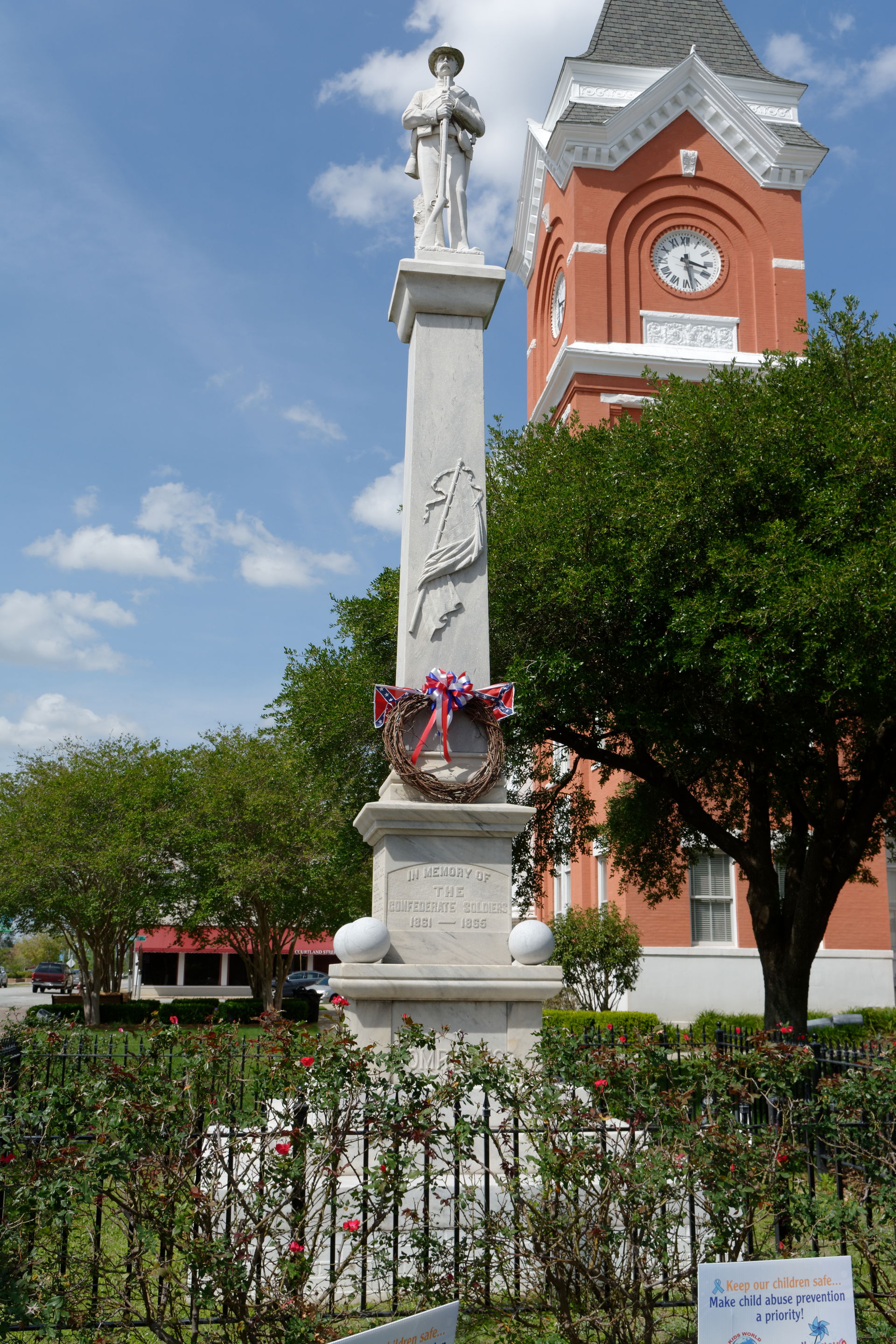 Confederate Memorial in Statesboro, Georgia, U.S., at the court…