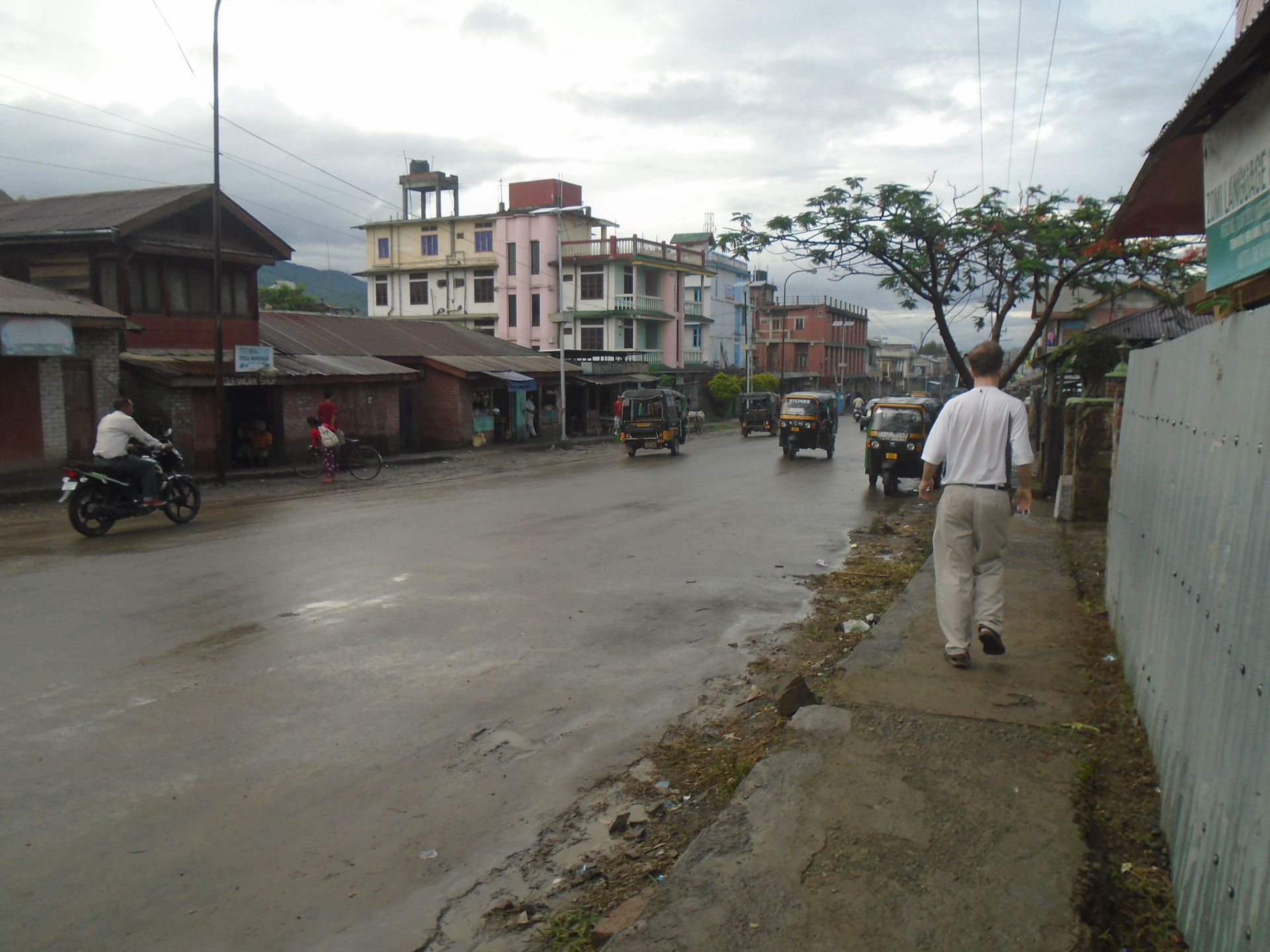 View of a street in Lamka, Churachandpur, Manipur