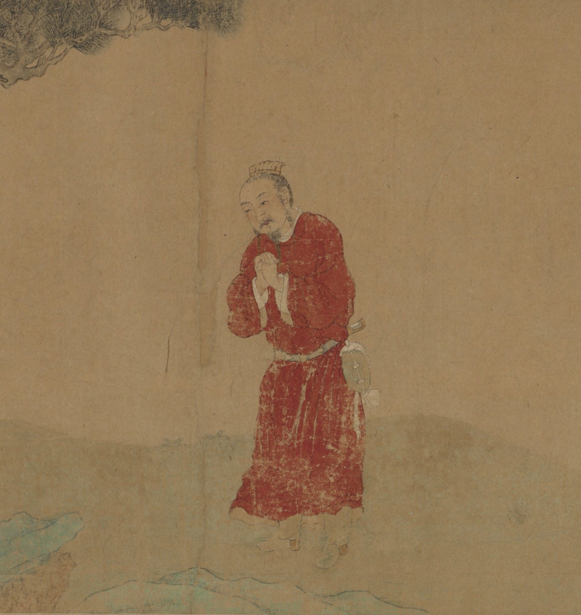 A Ming dynasty depiction of Shi Le from the painting "Shi Le Re…