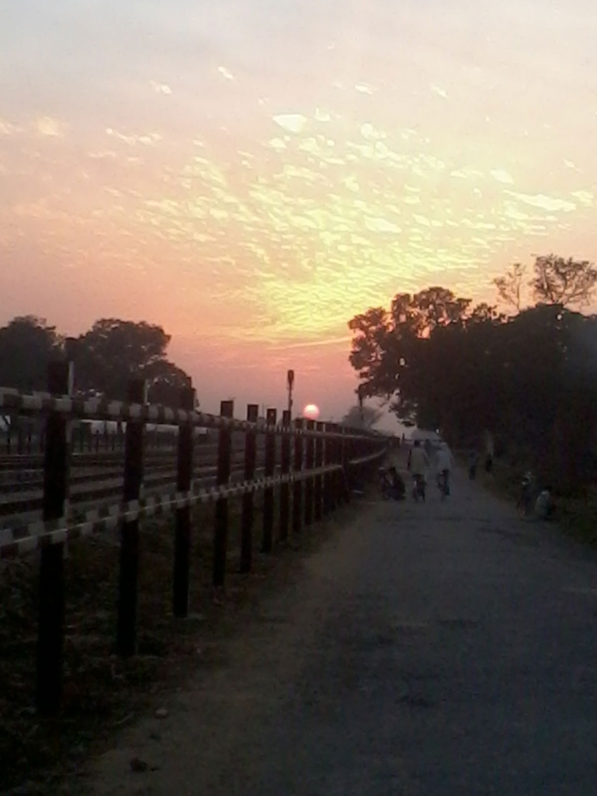 Setting sun as seen from Kamalpur