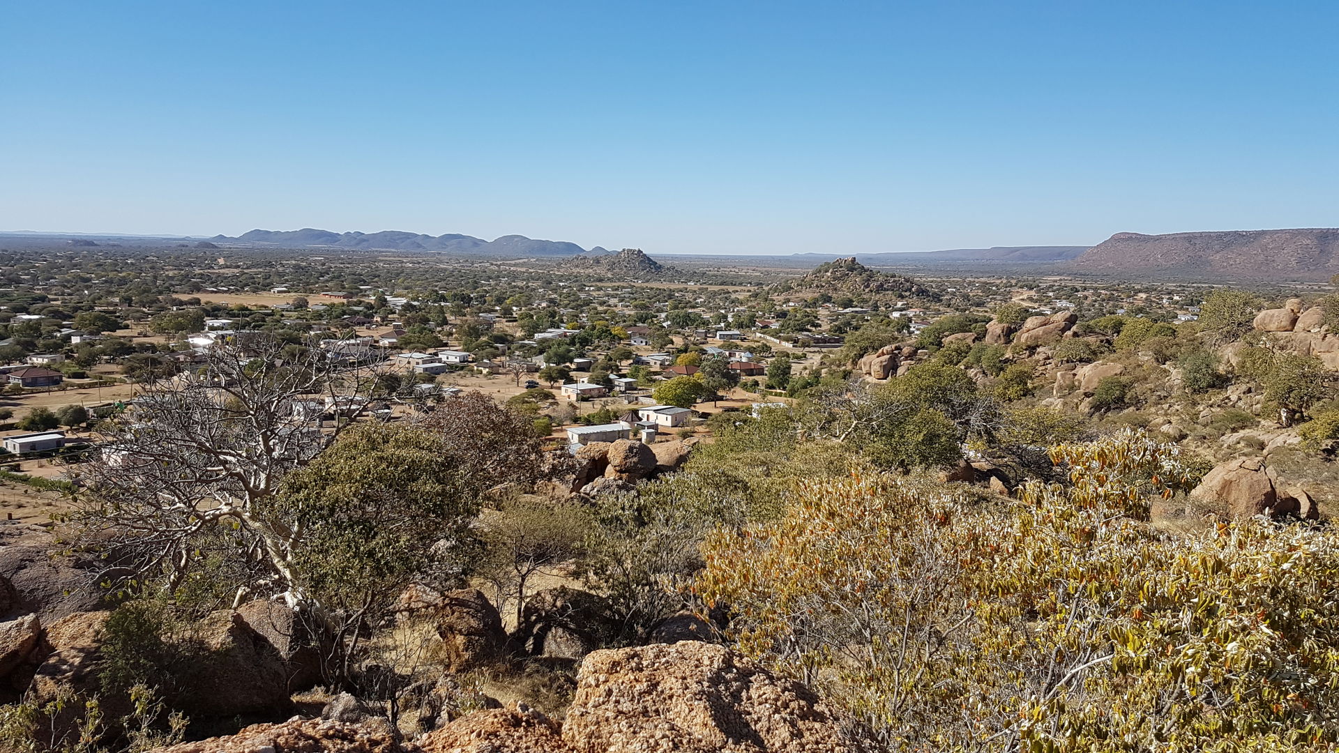 View from the central hill of Moshupa eastwards