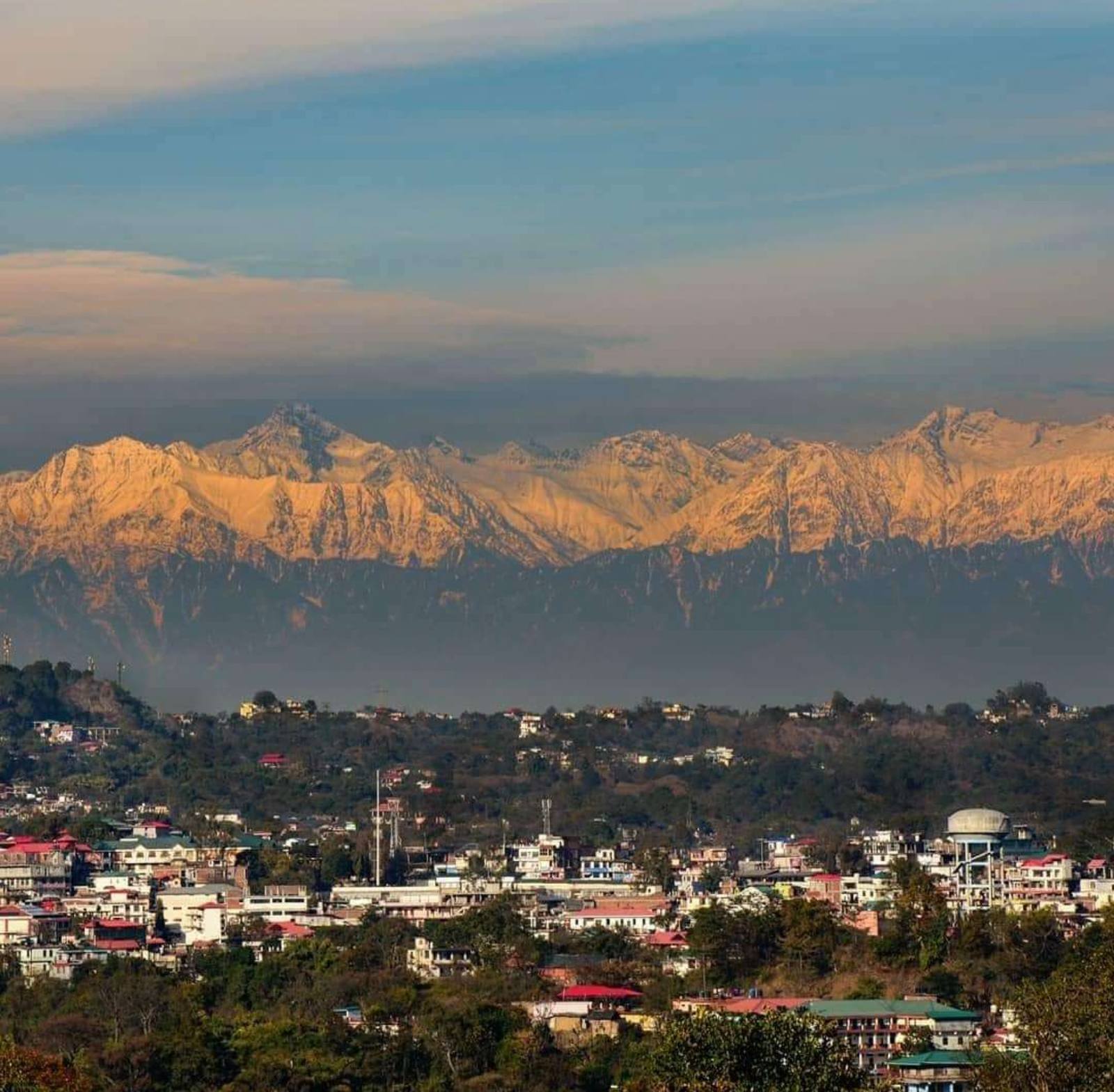 View of Dhauladhar Himalyan Mountain Range in Kangra from Hamir…