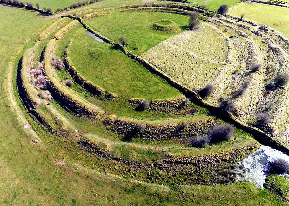 Kite aerial photograph of the Multivallate Ringfort at Rathrá, …