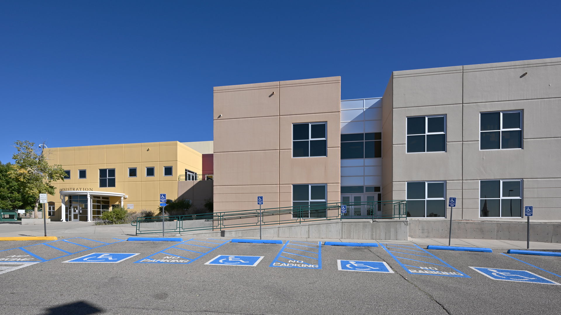 The building for Rio Rancho High School with the administration…
