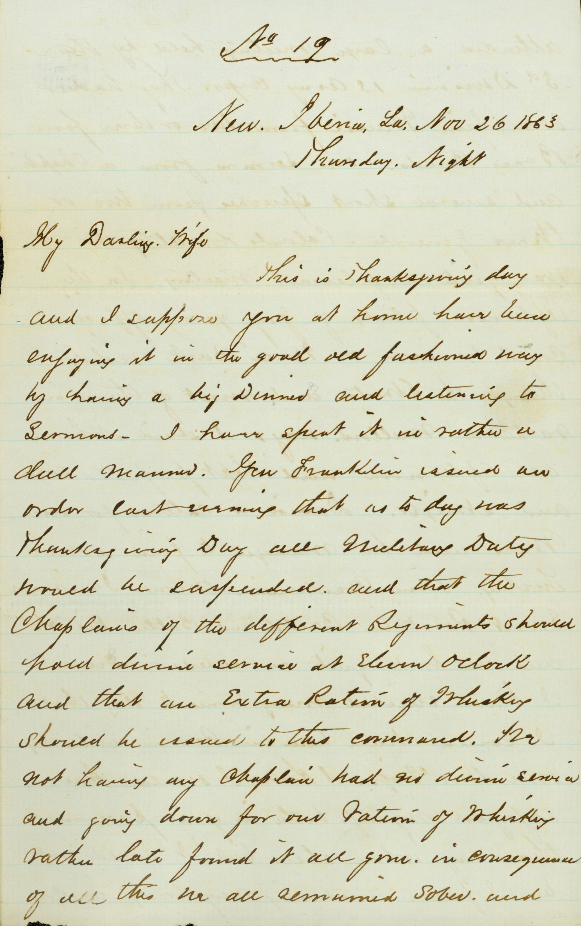 Regarding Thanksgiving in camp, his relationship with Anna, the…