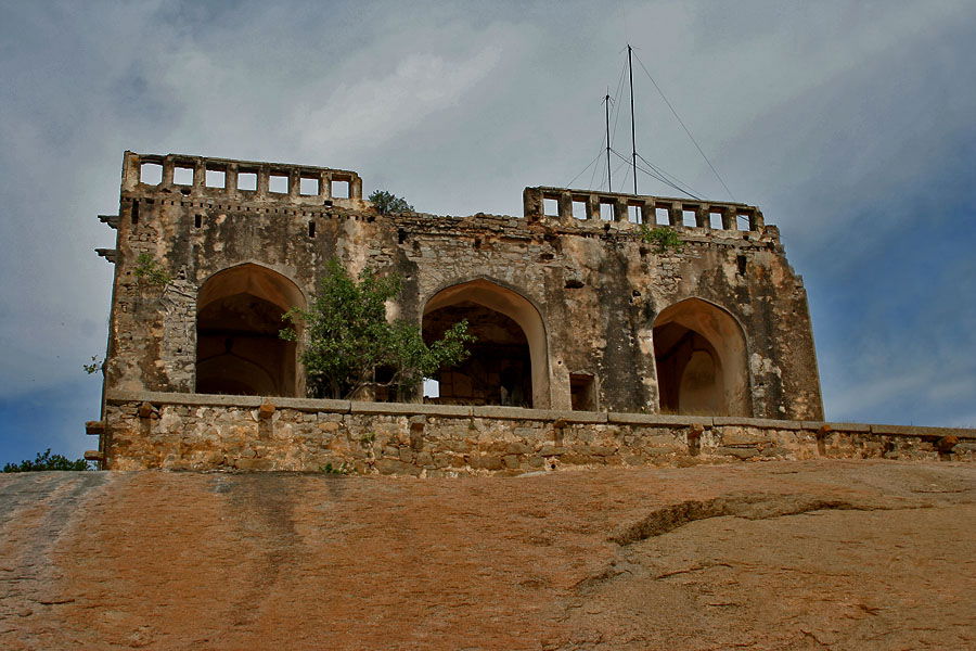 A view of Bhongir Fort, Andhra Pradesh, India.