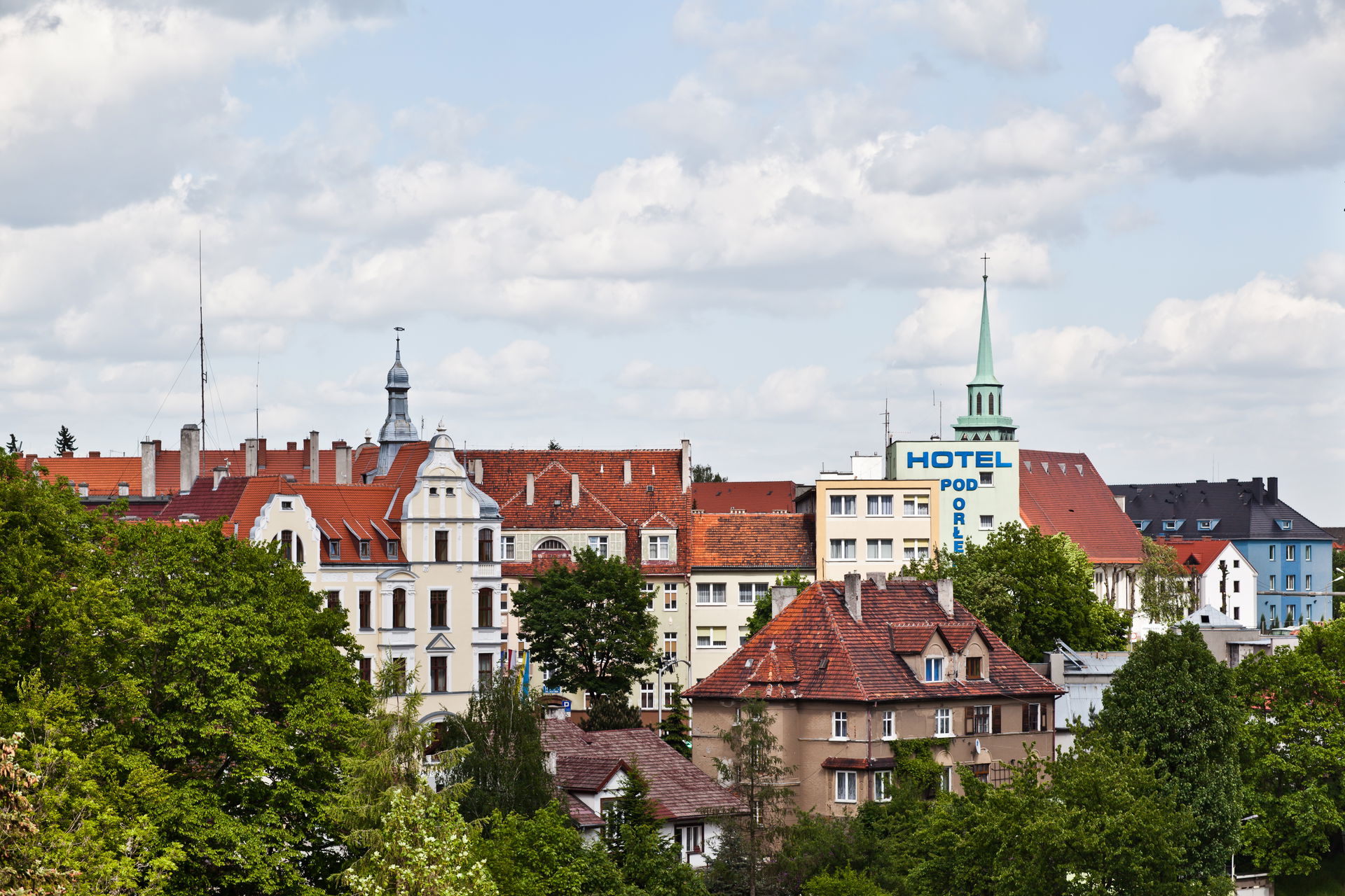 Widok na Zgorzelec z dachu Domu Kultury