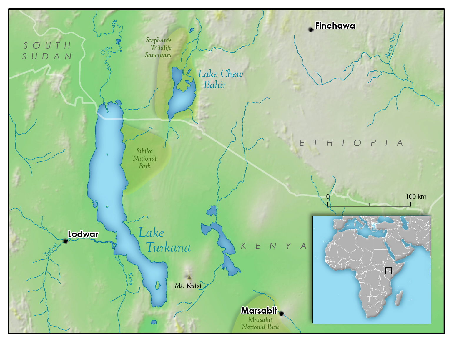 Lake Turkana and its vicinity
