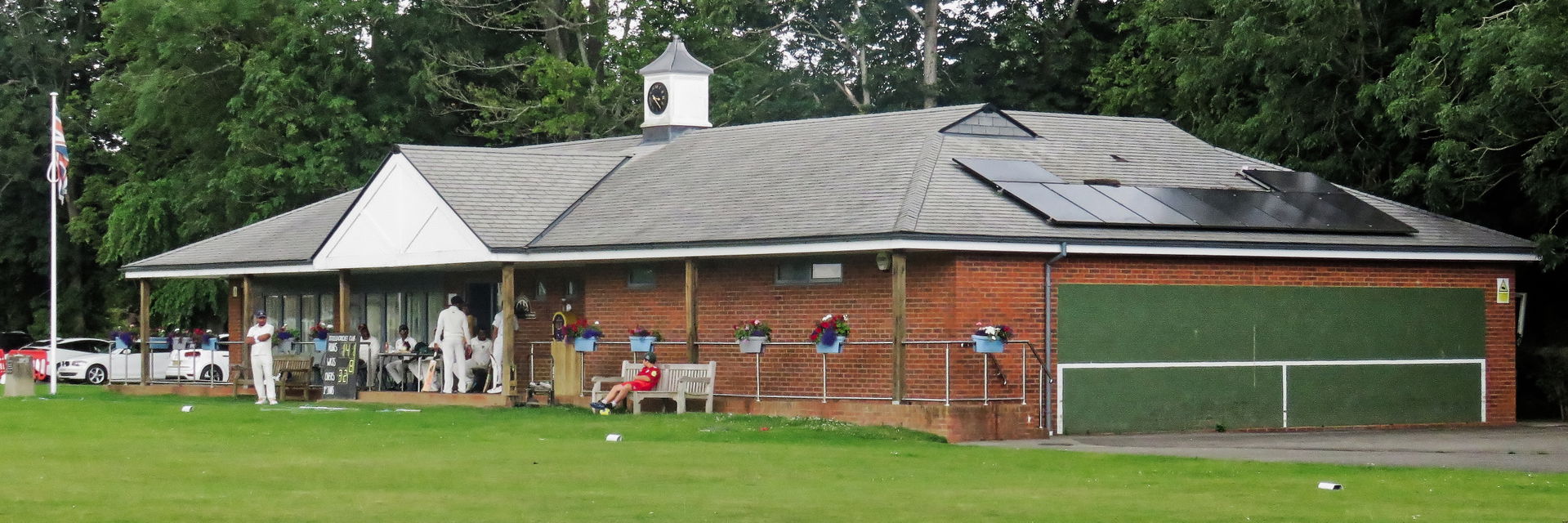 The pavilion of Charlwood Cricket Ground, on The Street, in Cha…