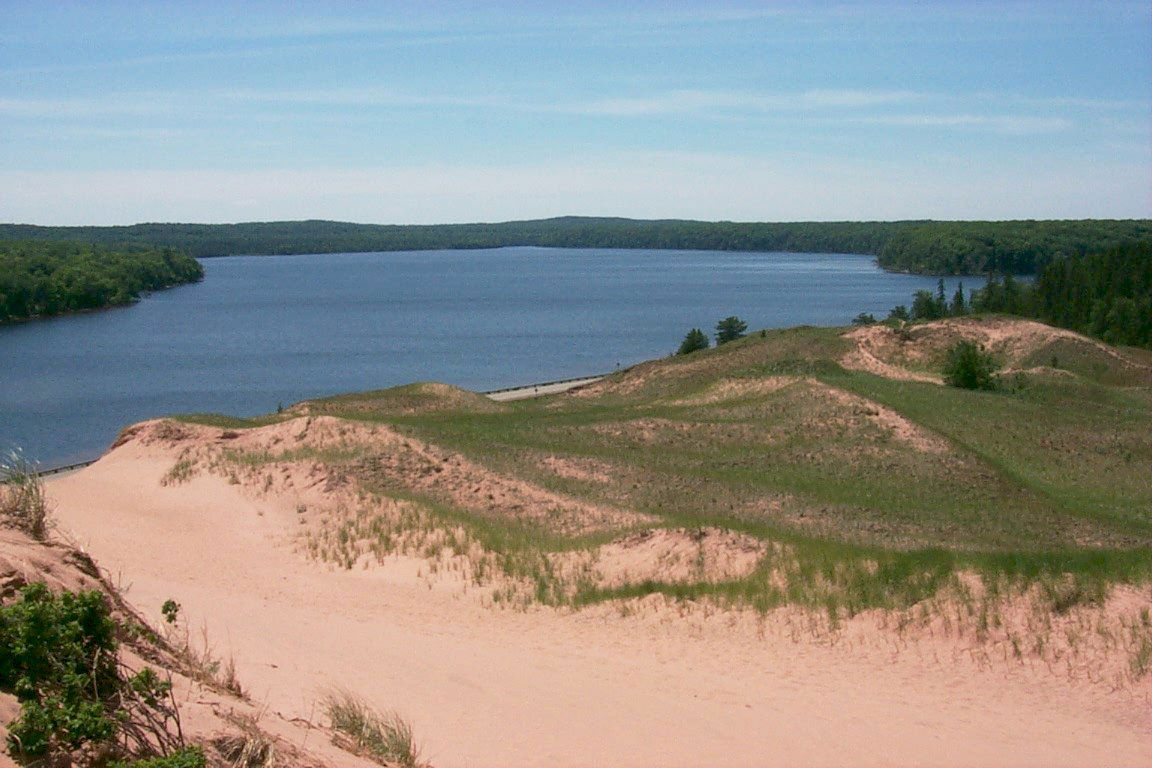 View of Grand Sable Lake from Grand Sable Dunes.