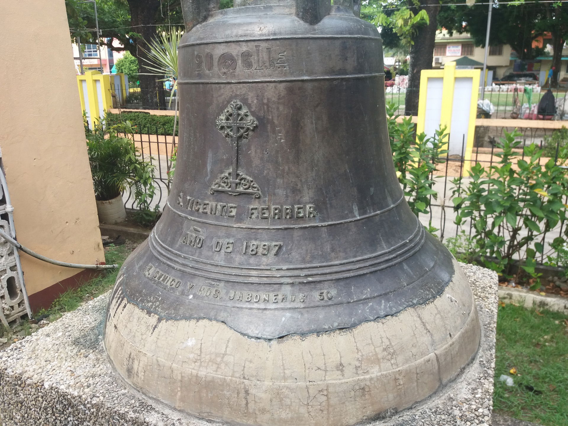 An old church bell in San Vicente Ferrer Parish, Odiongan, Romb…