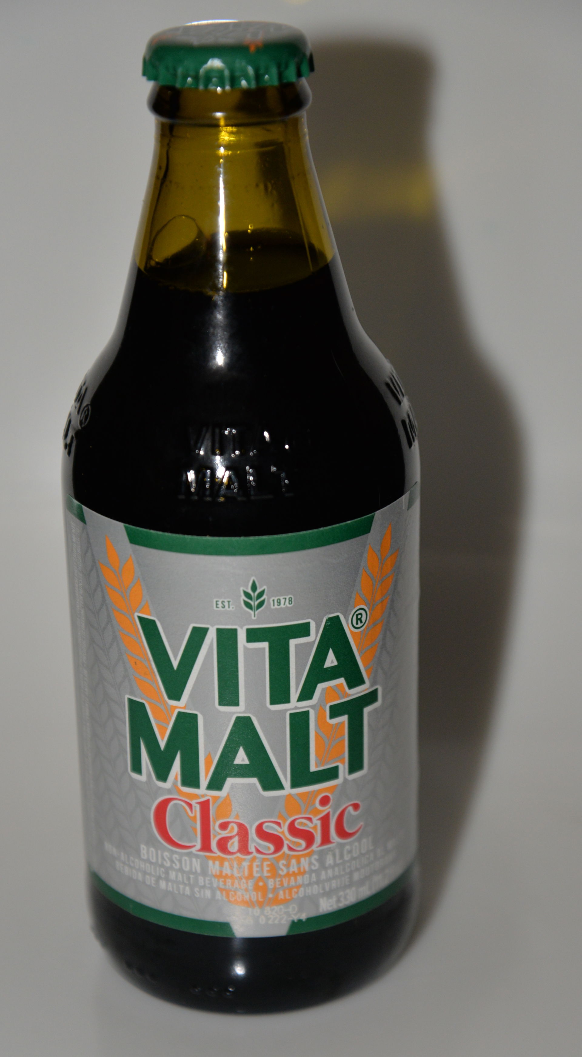 A bottle of Vita® Malt.