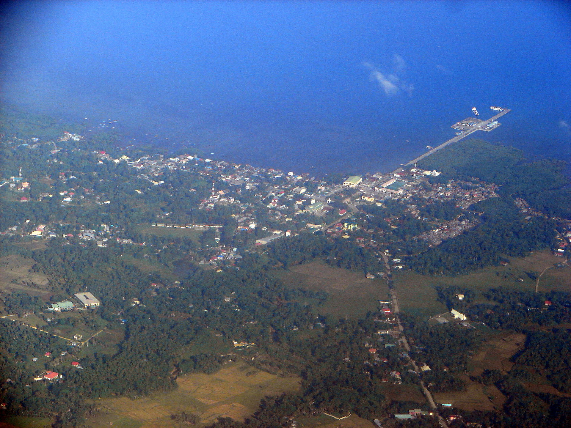 Aerial view of Tubigon, Bohol, Philippines