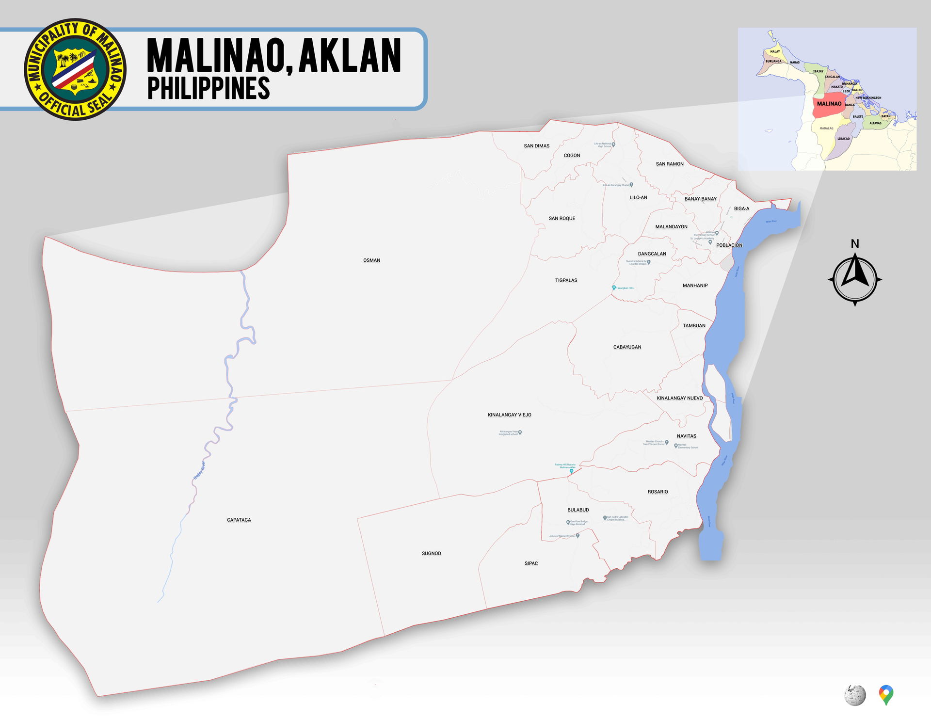 Malinao, Aklan Map