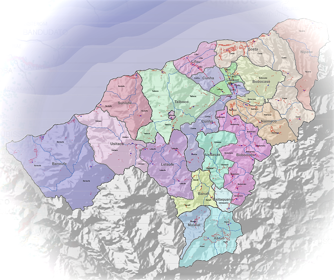 Landkarte der Sonderverwaltungsregion Oe-Cusse Ambeno
