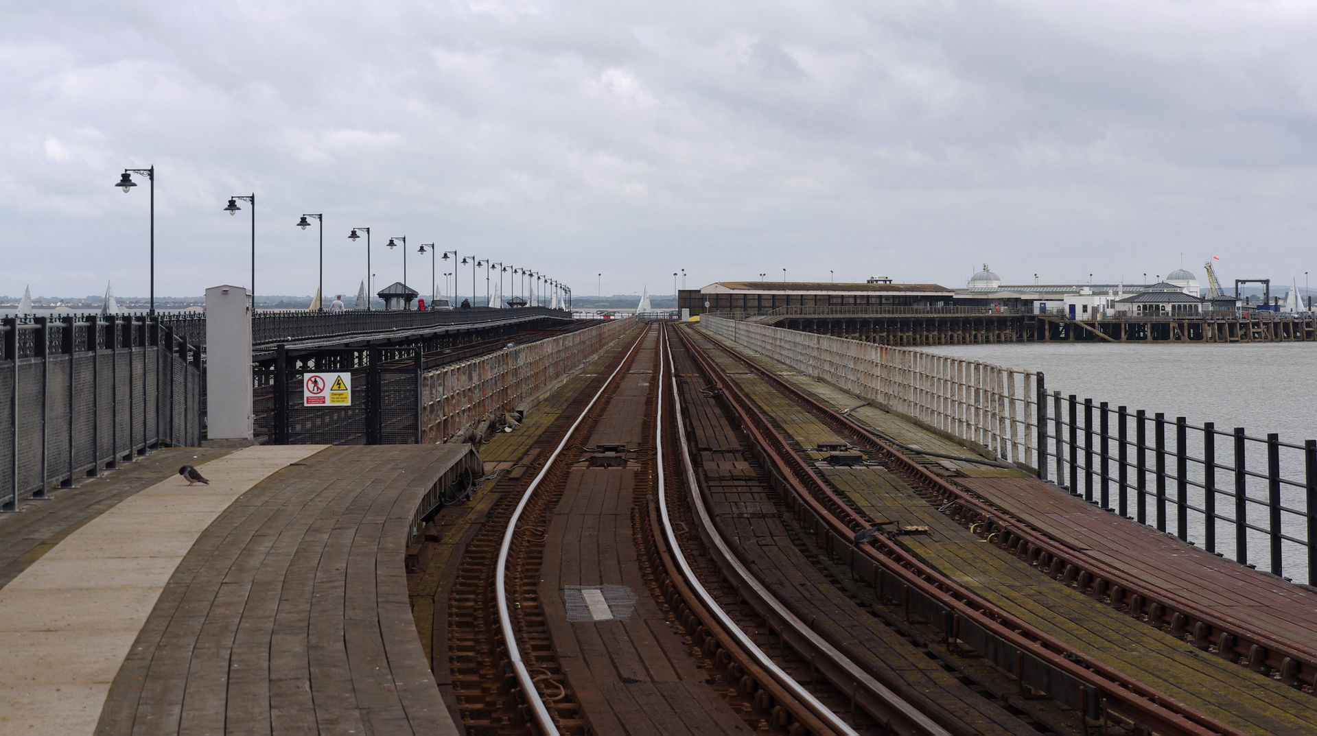 Looking along the Ryde Pier from Ryde Esplanade railway station.