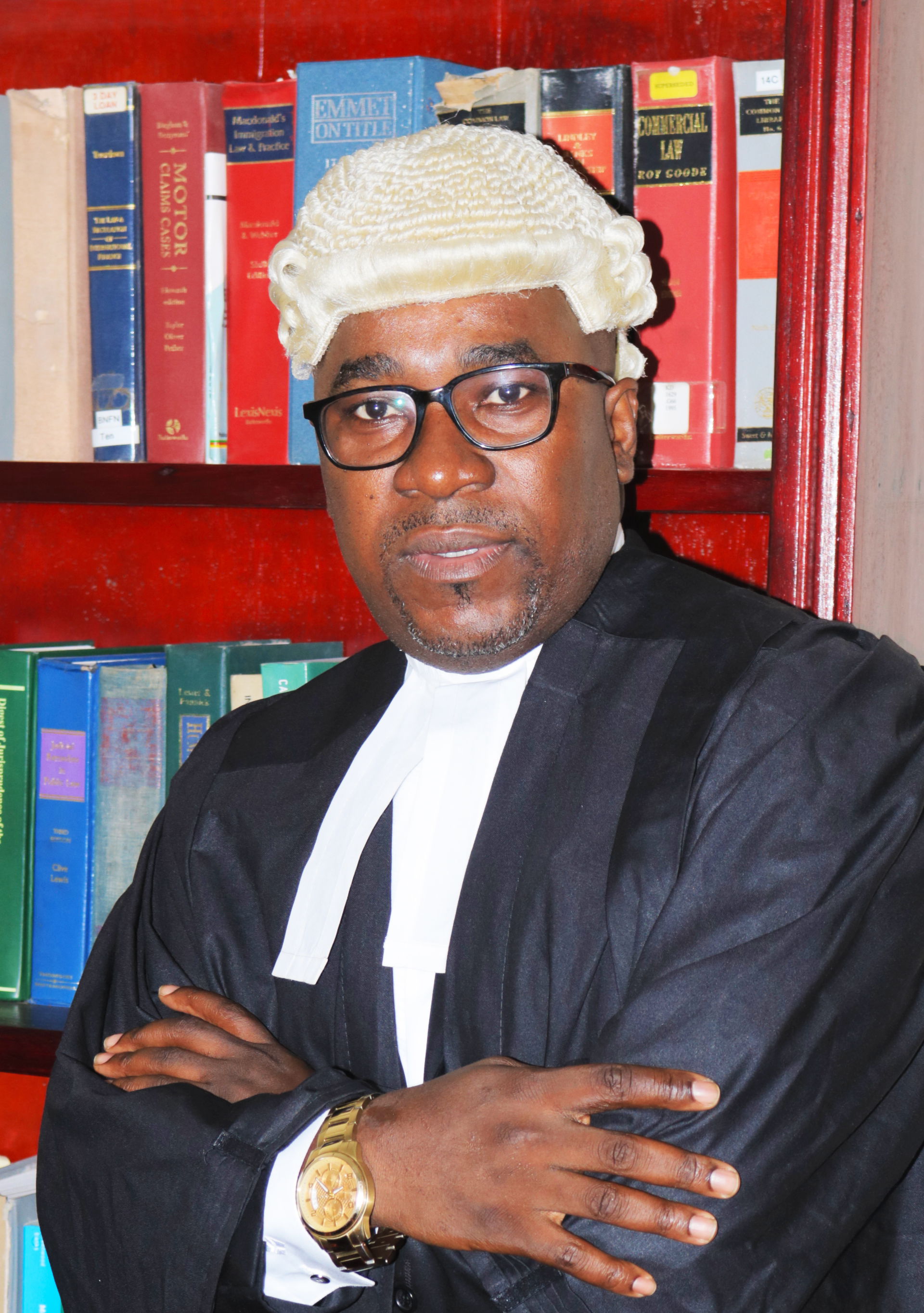 Felix Agbor Anyior Nkongho at his Law firm in Buea, South West …