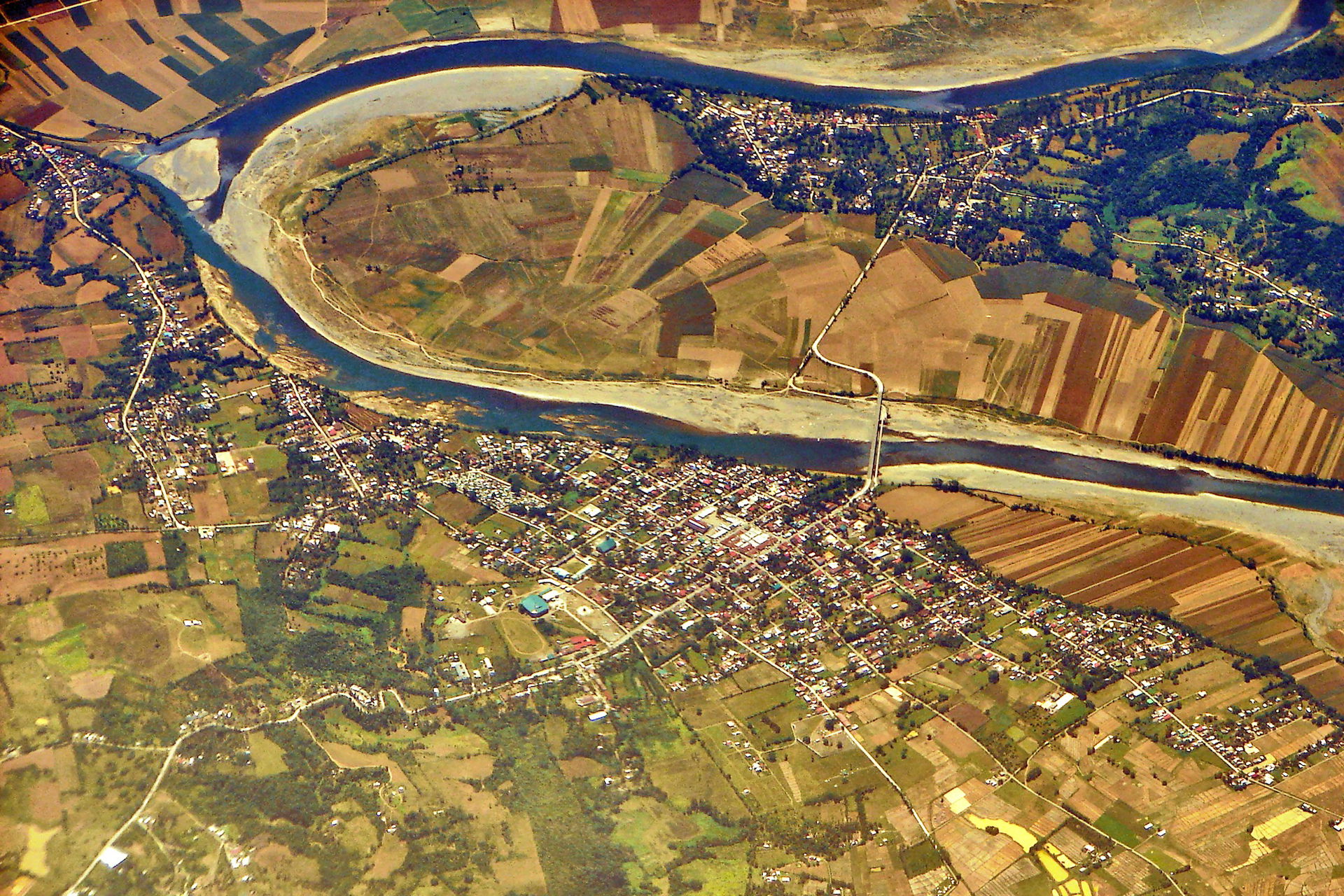 Aerial view of Jones, Isabela, Philippines