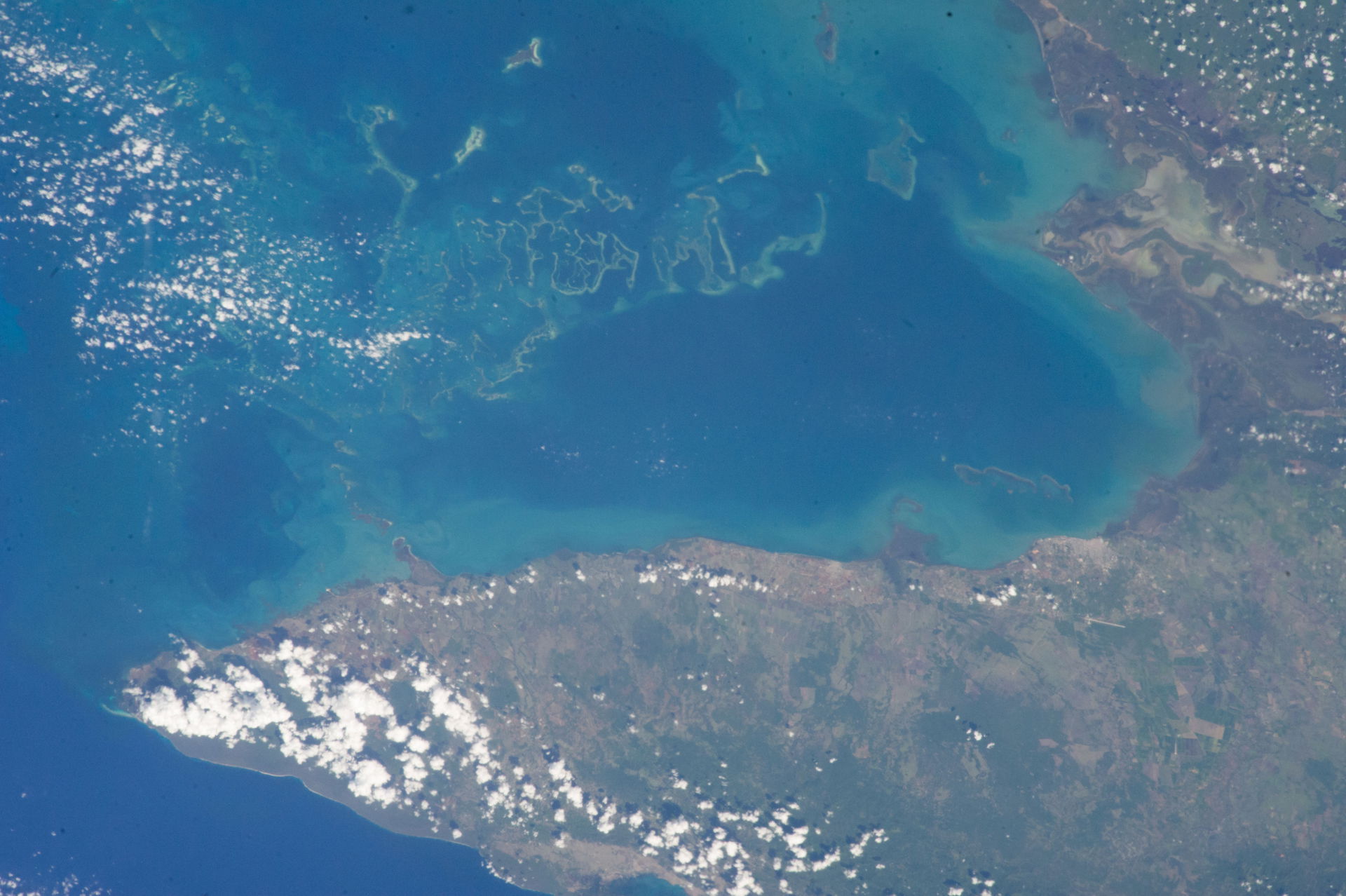 View of Cuba taken during ISS Expedition 36. Gulf of Guacanayab…