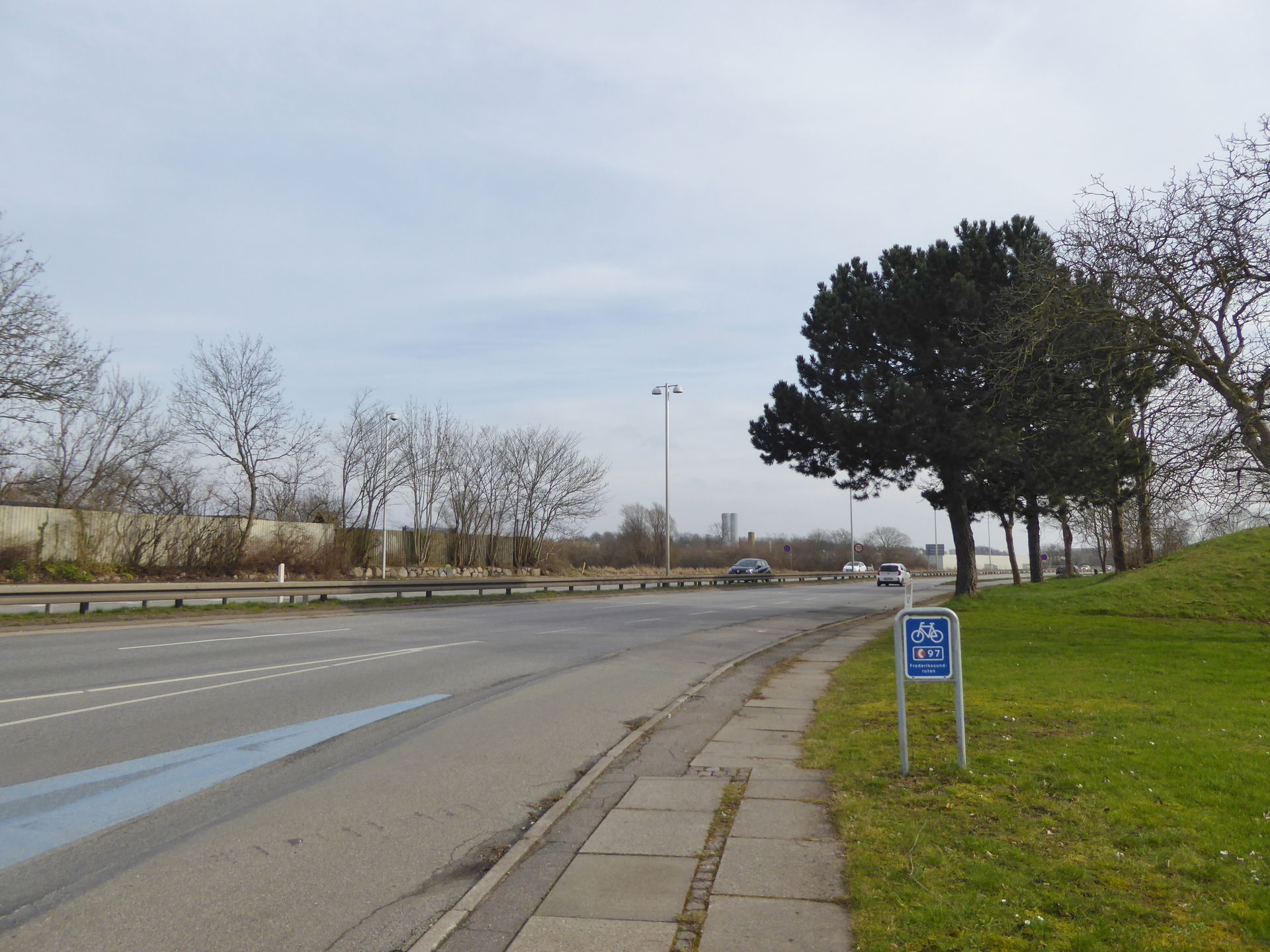 The super bikeway C97 Frederikssundruten on Ballerup Byvej in B…