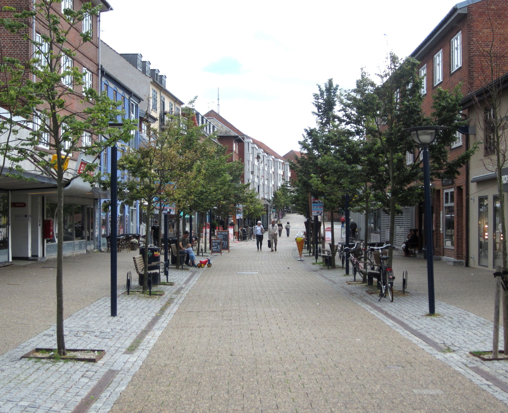 The pedestrian street "Centrumgaden" in Copenhagen suburb "Ball…