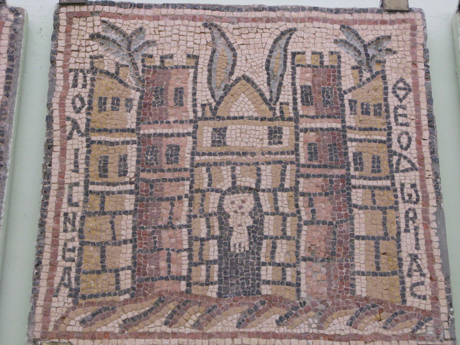 Mosaic commemorating the refunding of the city of Olbia, Libya …