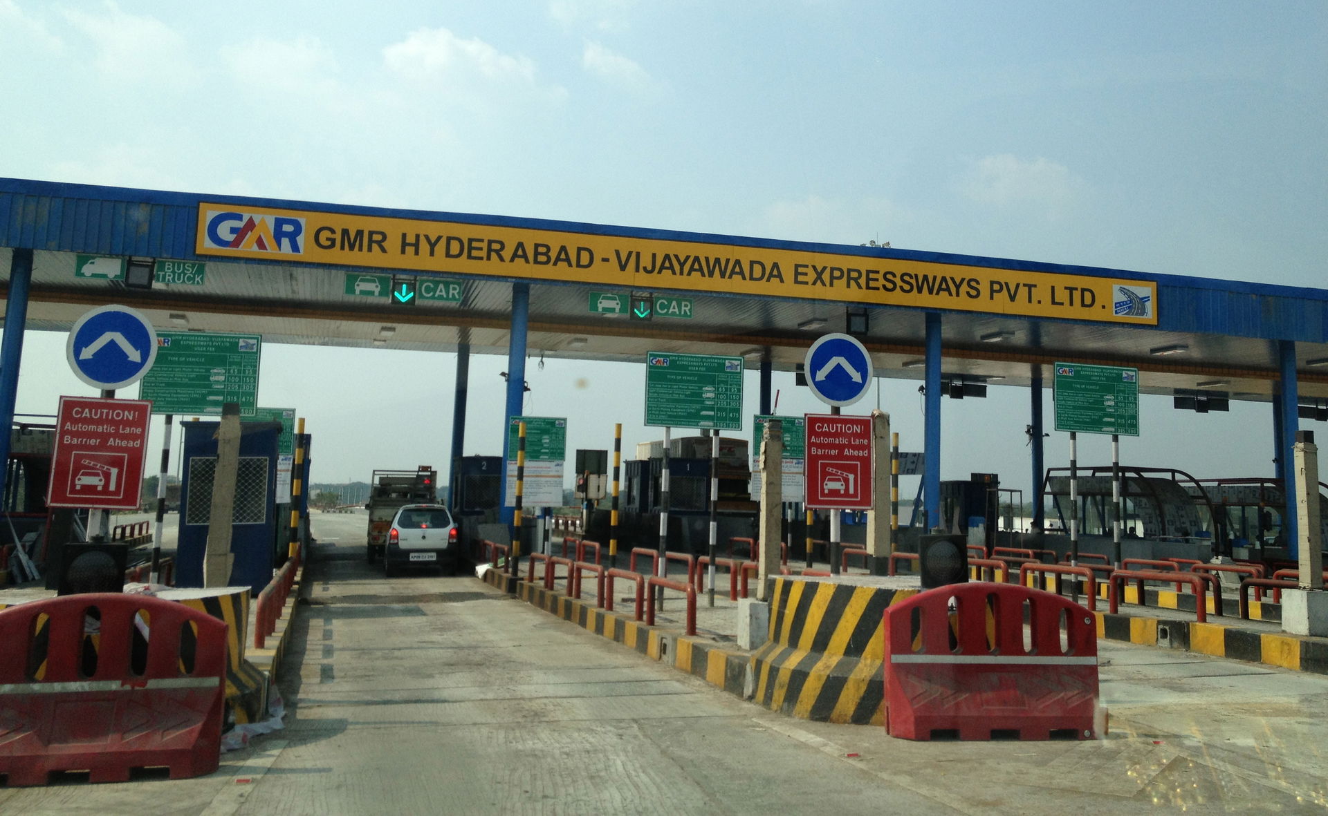 Four toll gates between Vijayawada and Hyderabad costing around…