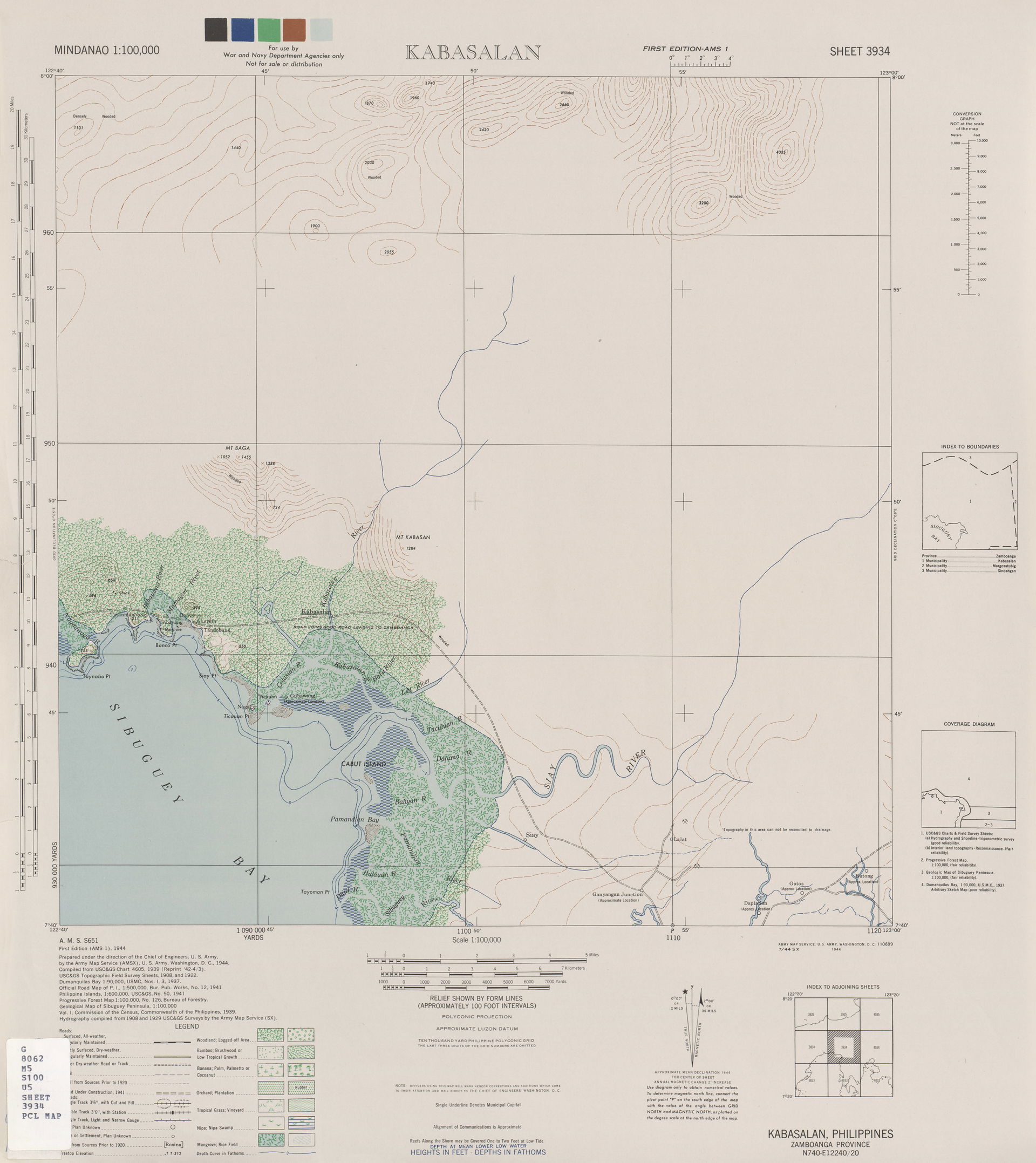 Kabasalan - Sheet 3934, 1:100,000 (1.9MB) - Mindanao, Series S6…