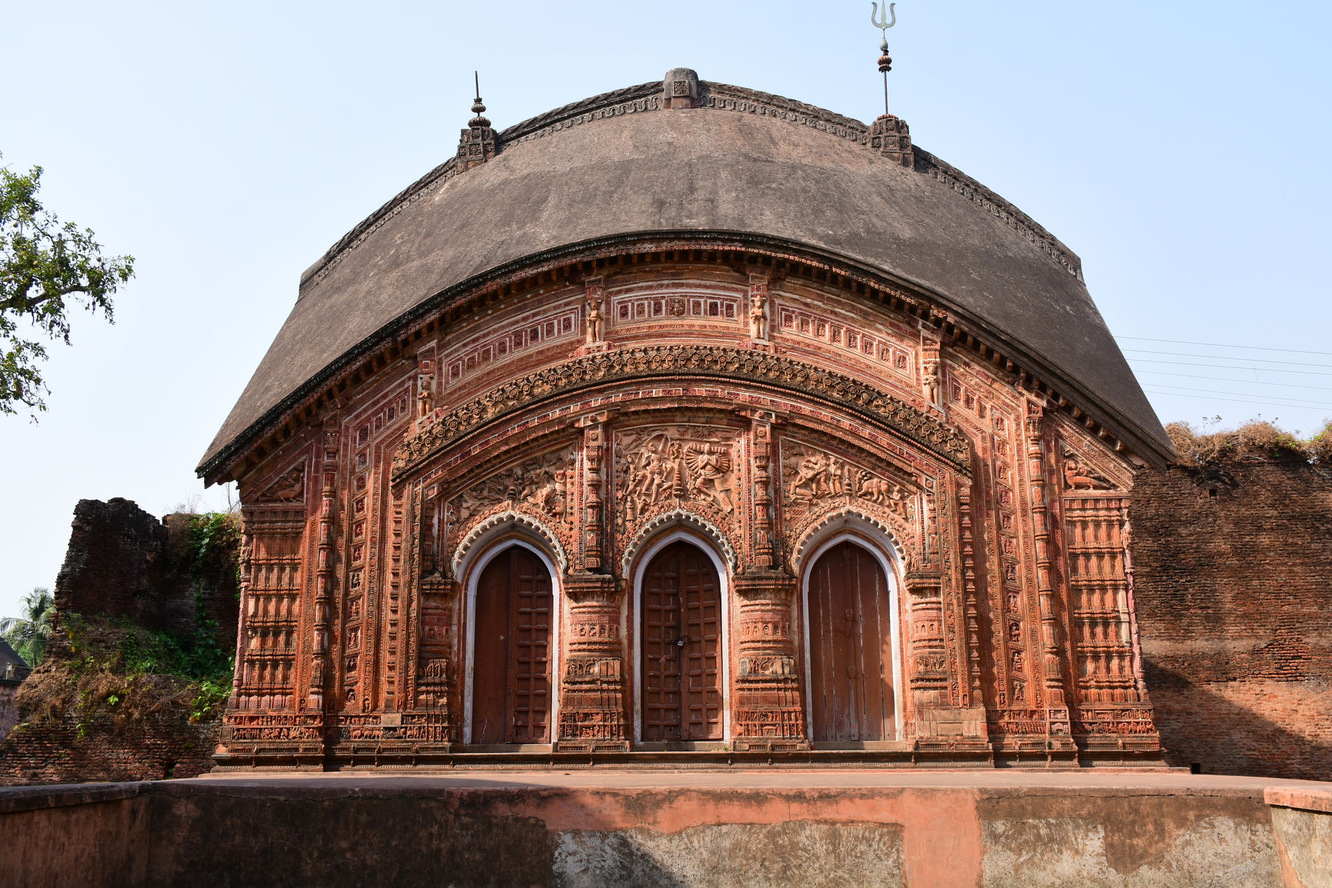 One of the four Char Bangla Temple at Baronagar in Murshidabad …