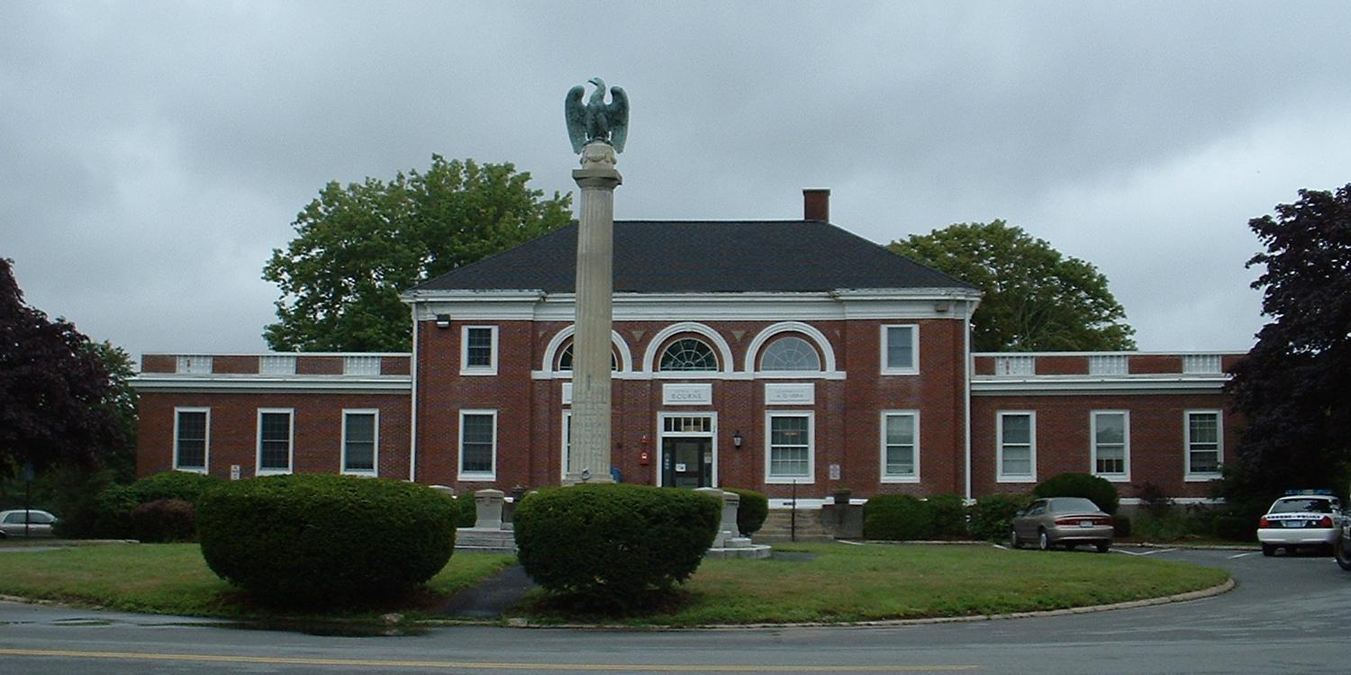 Bourne Town Hall, Bourne, Massachusetts.