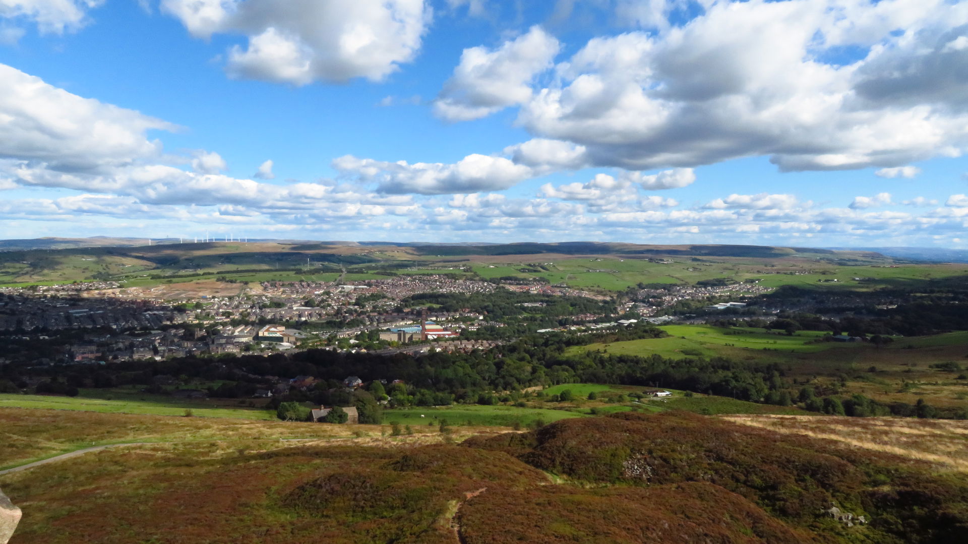 At Jubilee Tower, Darwen Hill - view over Darwen