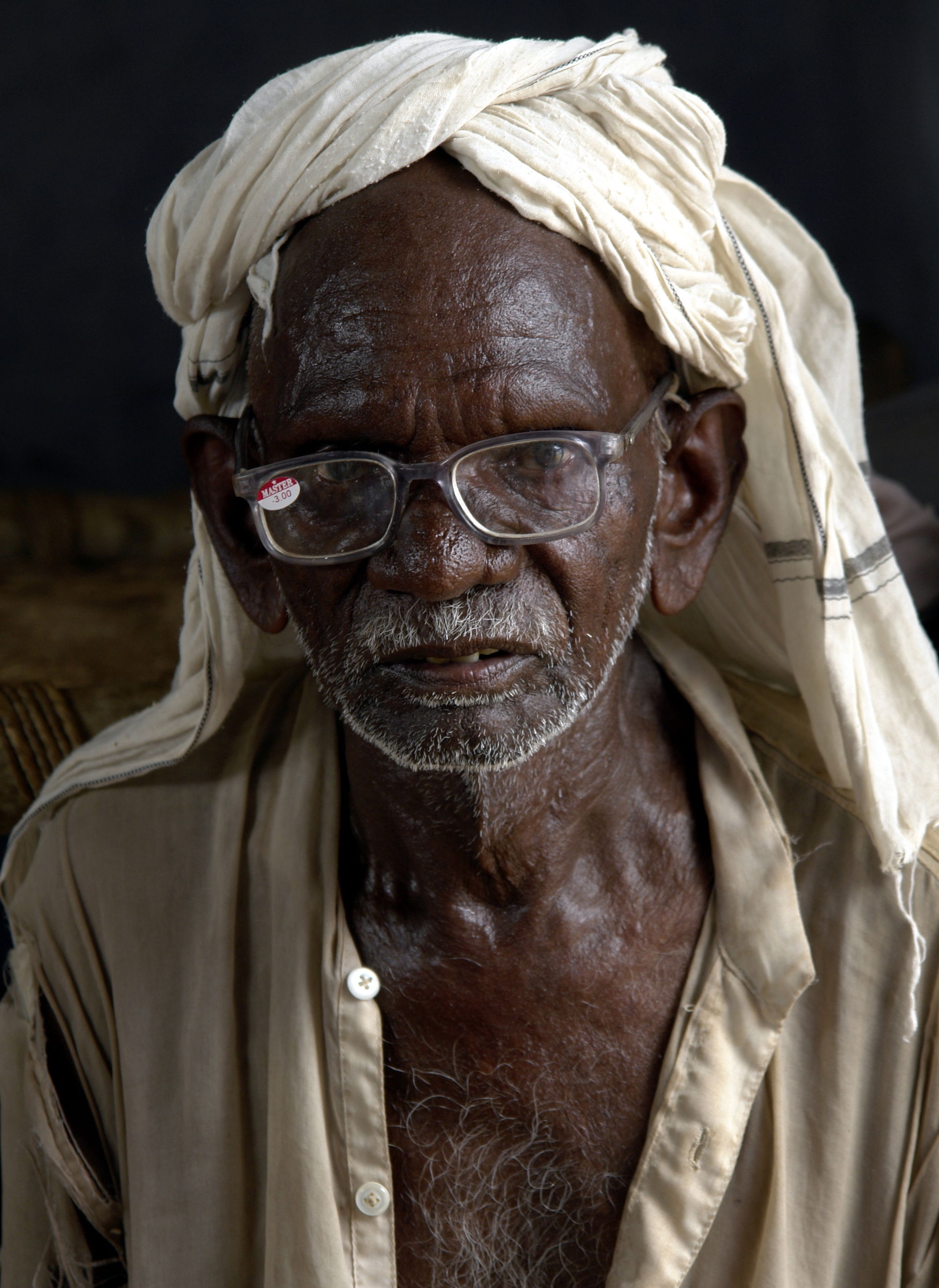 Old man near Jaura, M.P., India.