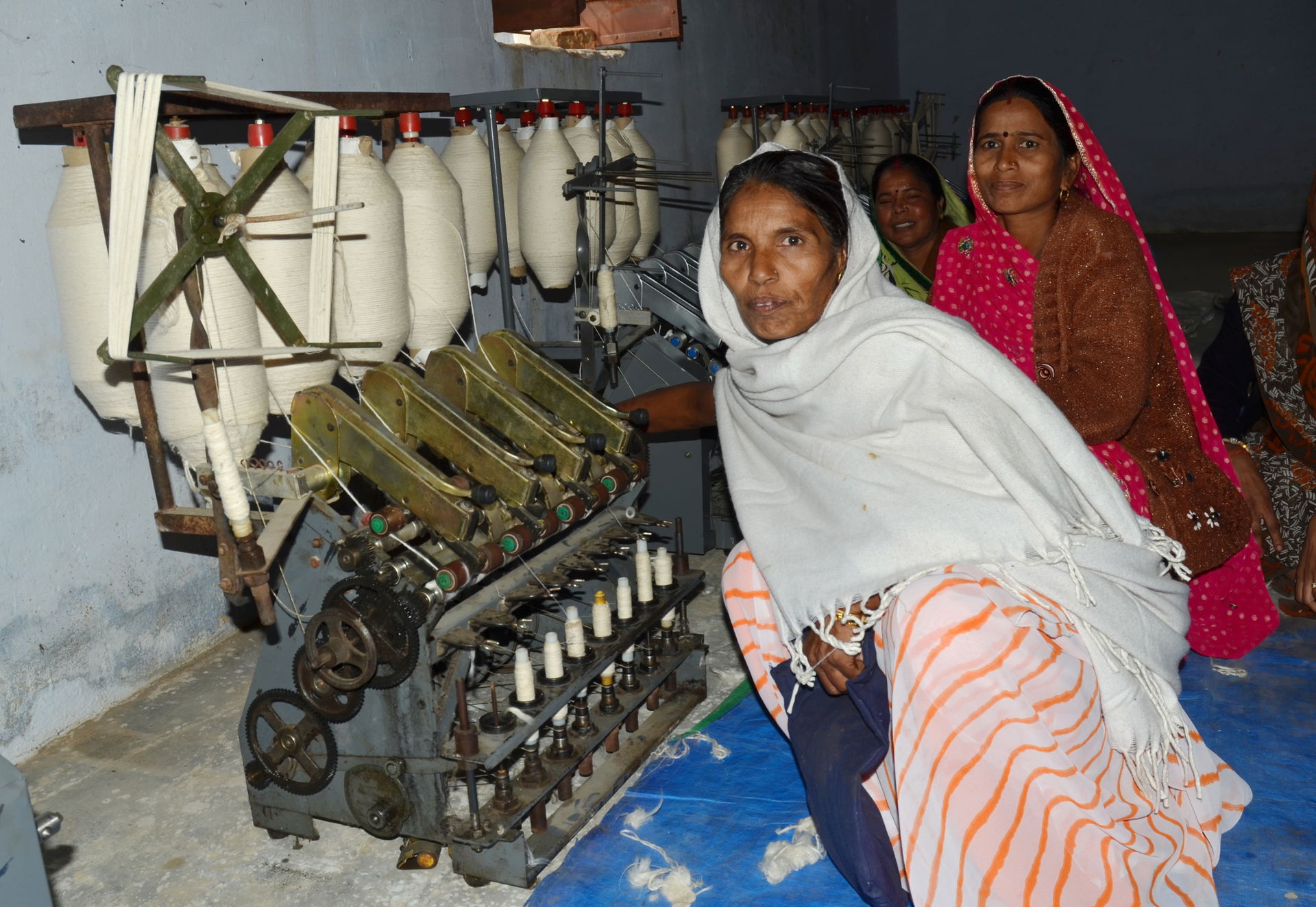 Woman doing a khadi training, Mahatma Gandhi Seva Ashram, Jaura…