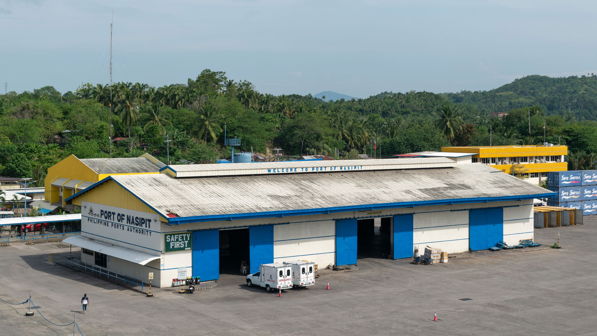 Warehouse at the Port of Nasipit, Mindanao island, Philippines.