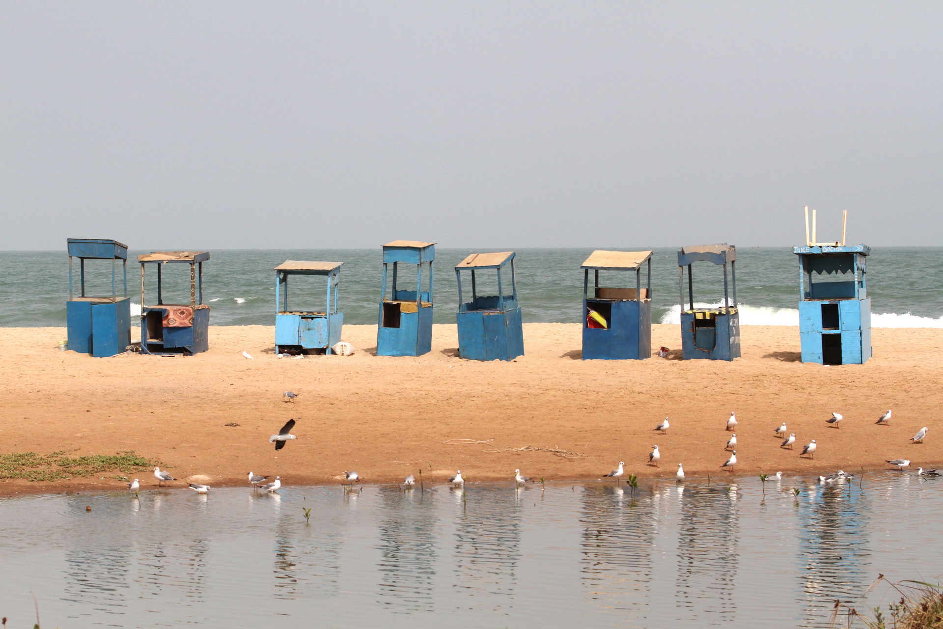 The Beach of the Lemon Creek Hotel in Bijilo. No tourists in Ma…