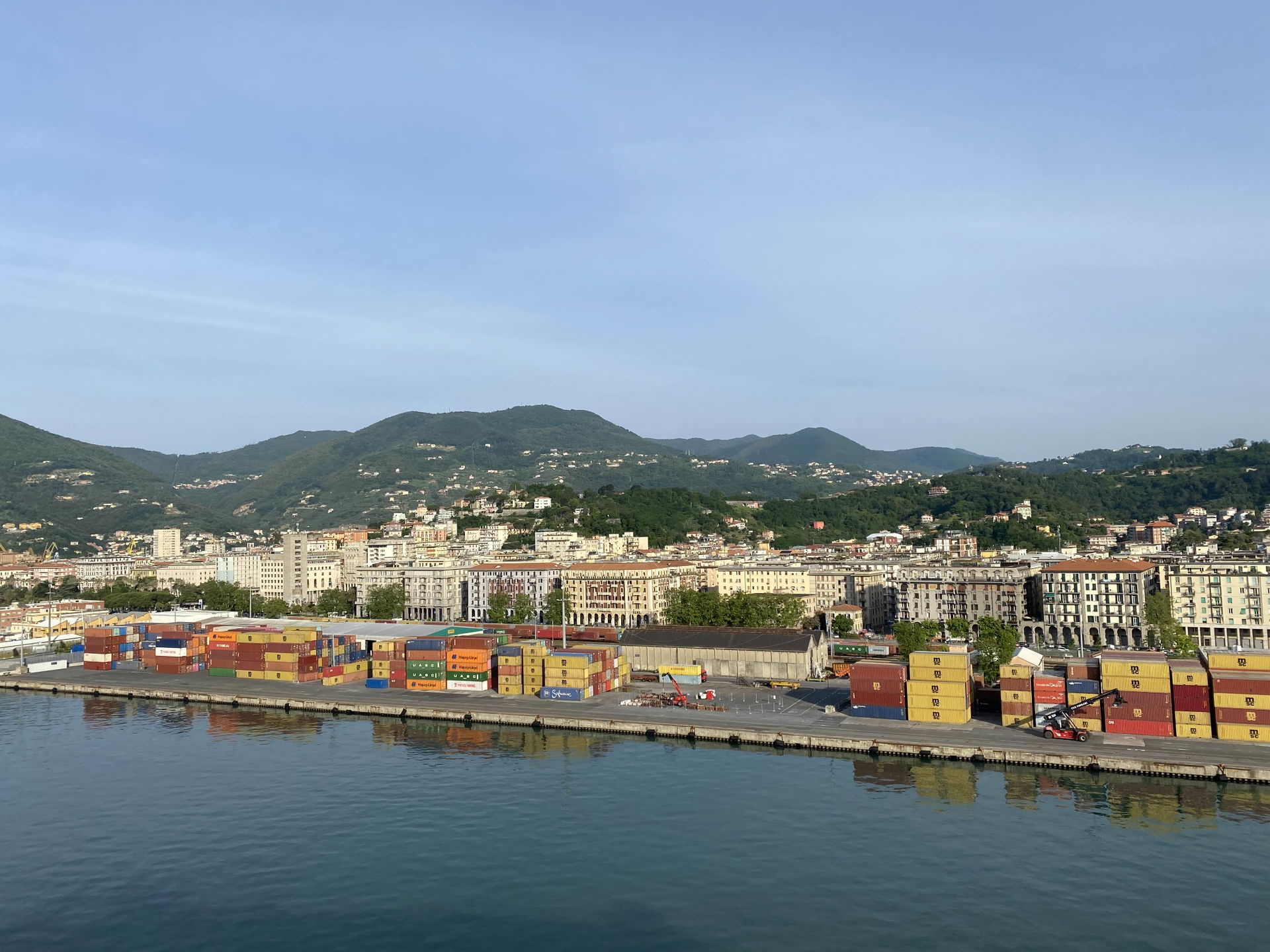 View of La Spezia, Italy, from the port