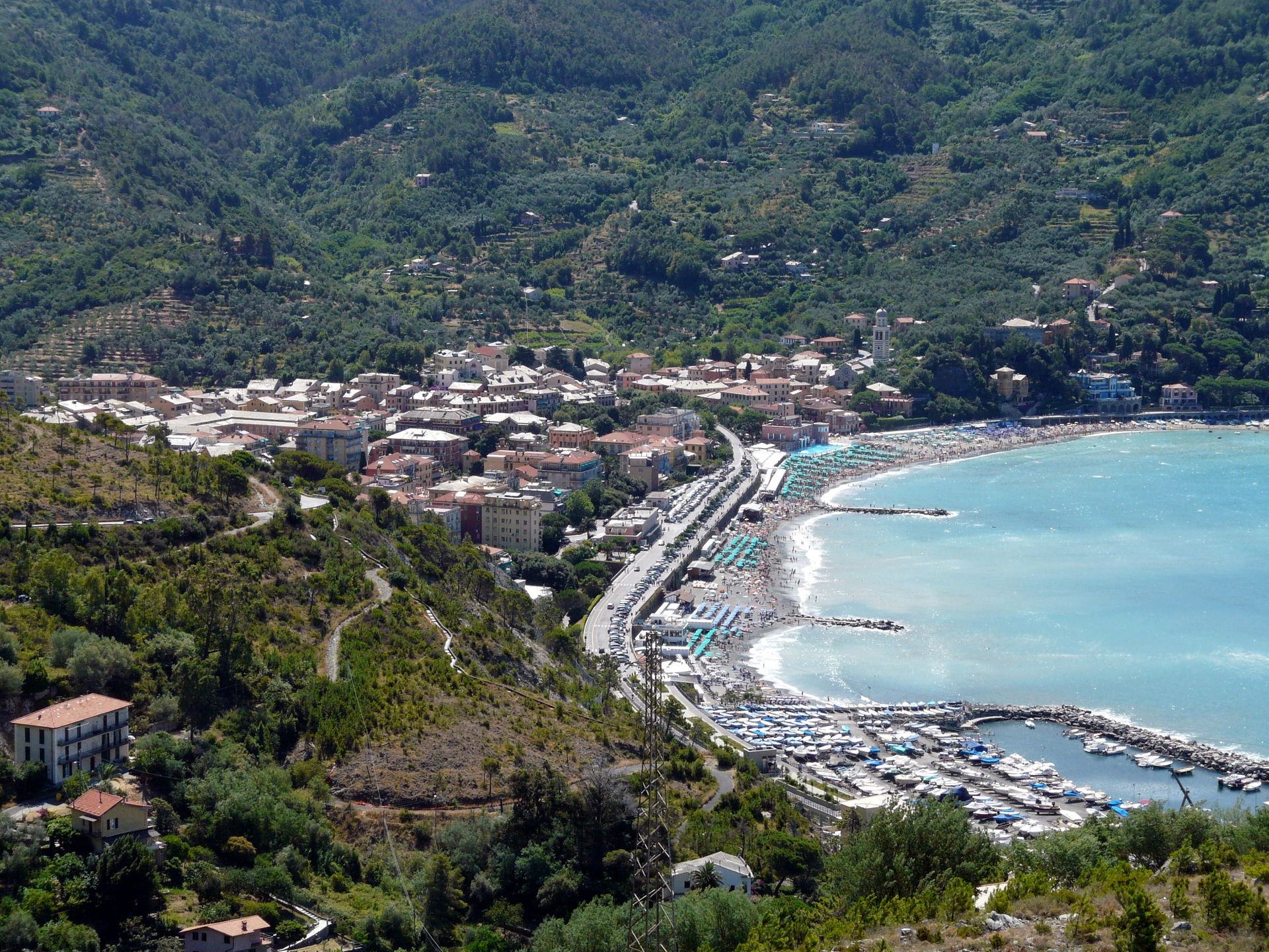 Panorama di Levanto, Liguria, Italia