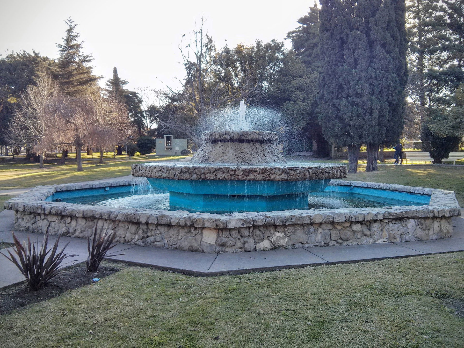 A fountain at the San Martín square in Libertador San Martín, E…