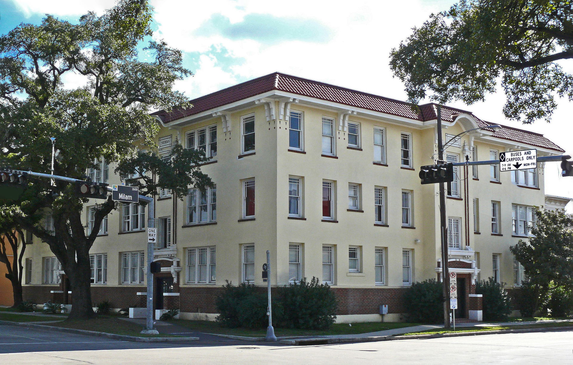 This three-story apartment building was constructed in 1922 to …