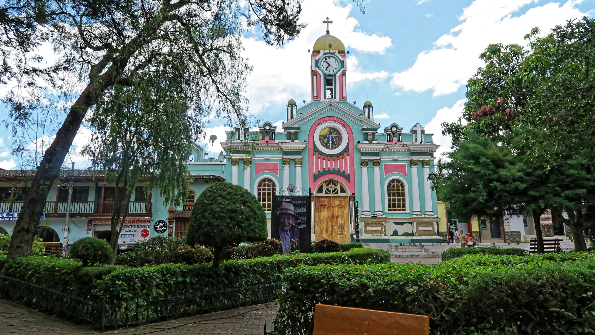 Stadtzentrum von Vilcabamba in Ecuador