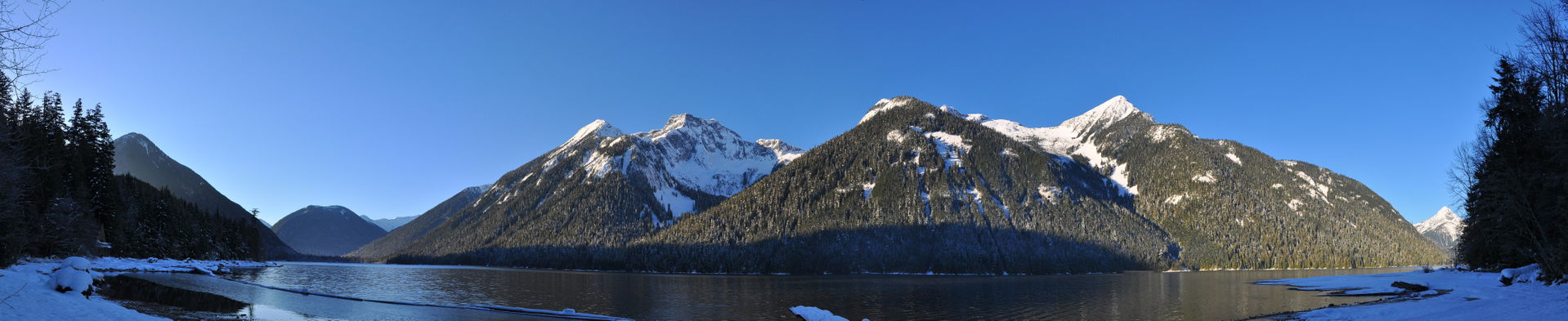 A panorama of Chilliwack Lake.