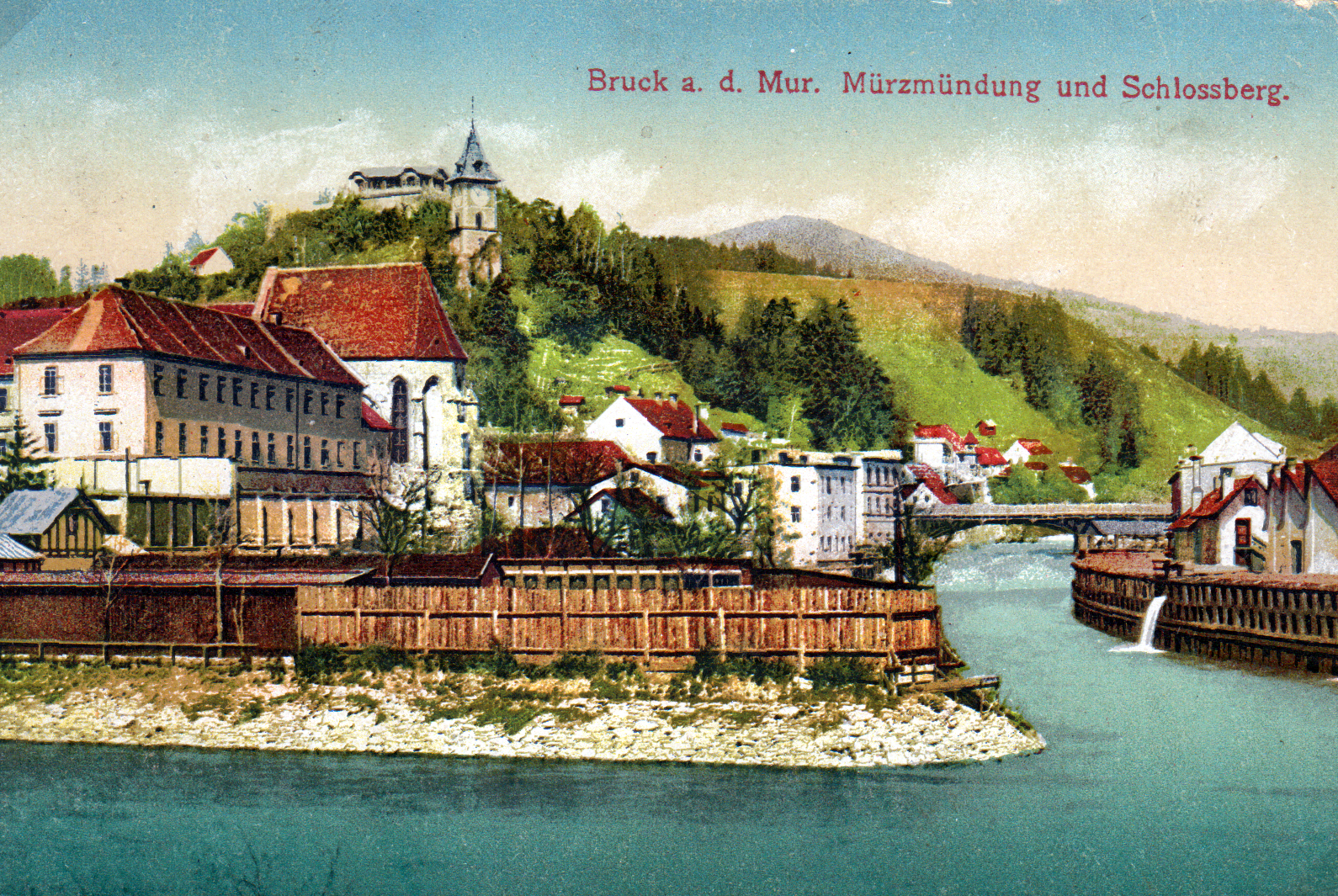 Postcard( 1903 ) of Bruck an der Mur ( Styria ) - Mürz river an…