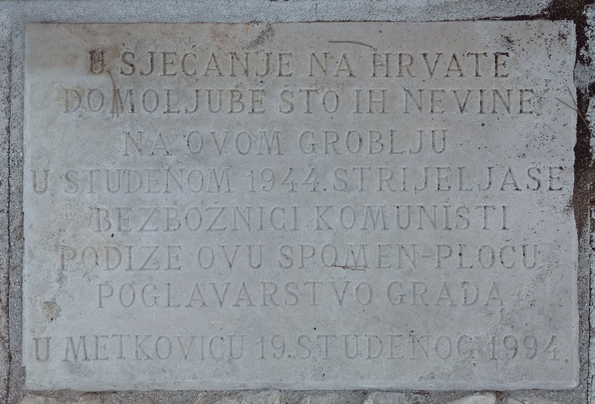 Monument to victioms of communist killing in 1944, Saint John o…