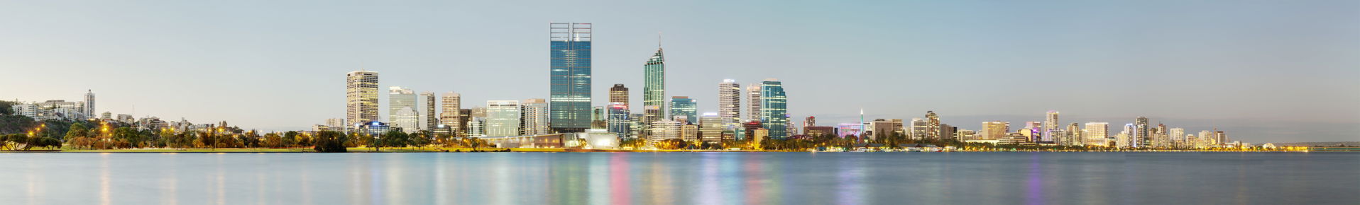 Perth CBD from Mill Point, Perth, Western Australia.