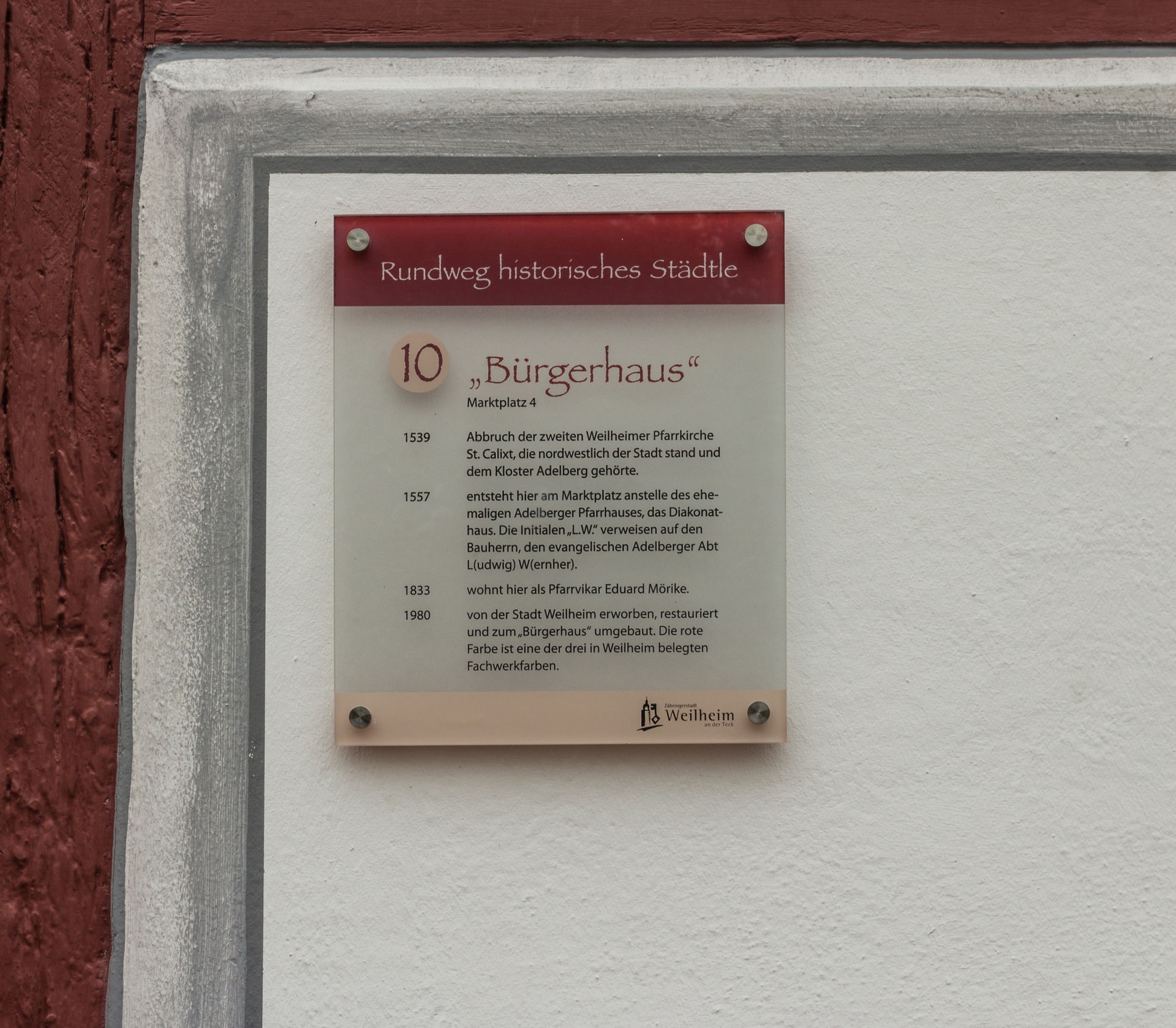 Weilheim an der Teck Bürgerhaus, Marktpl. 4, 73235 (Detail Nati…